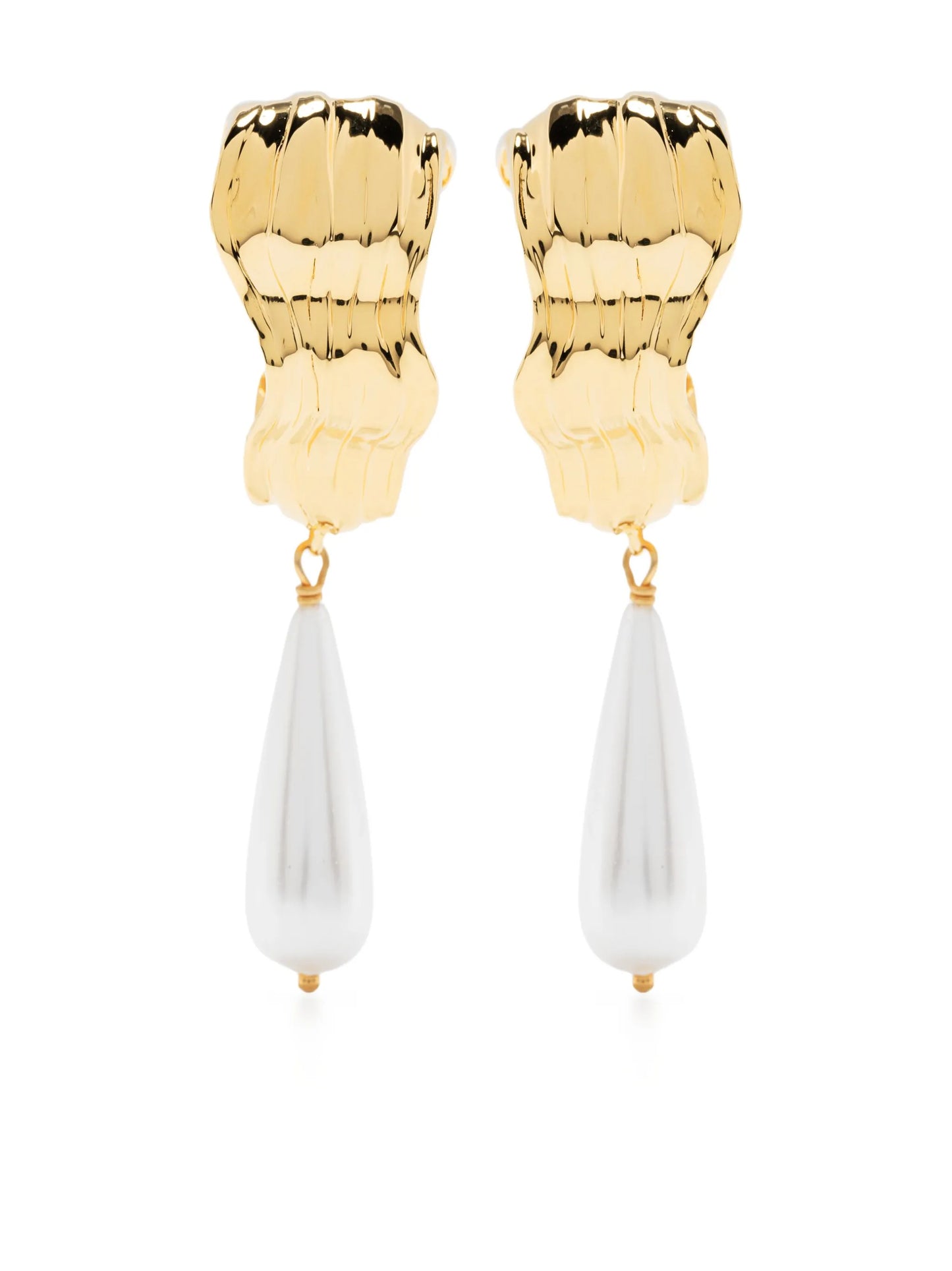 Dune Teardrop hoop drop earrings