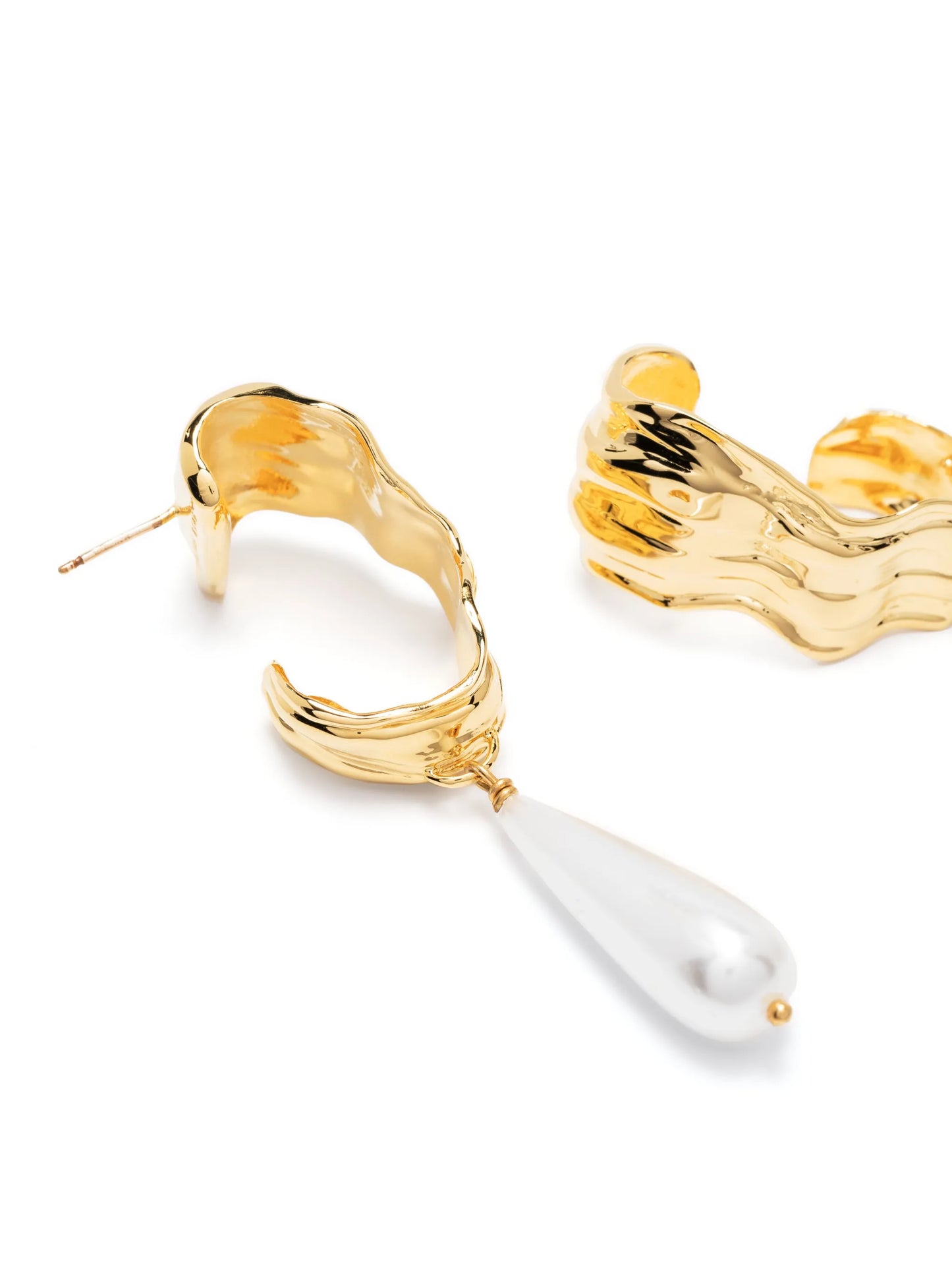 Dune Teardrop hoop drop earrings
