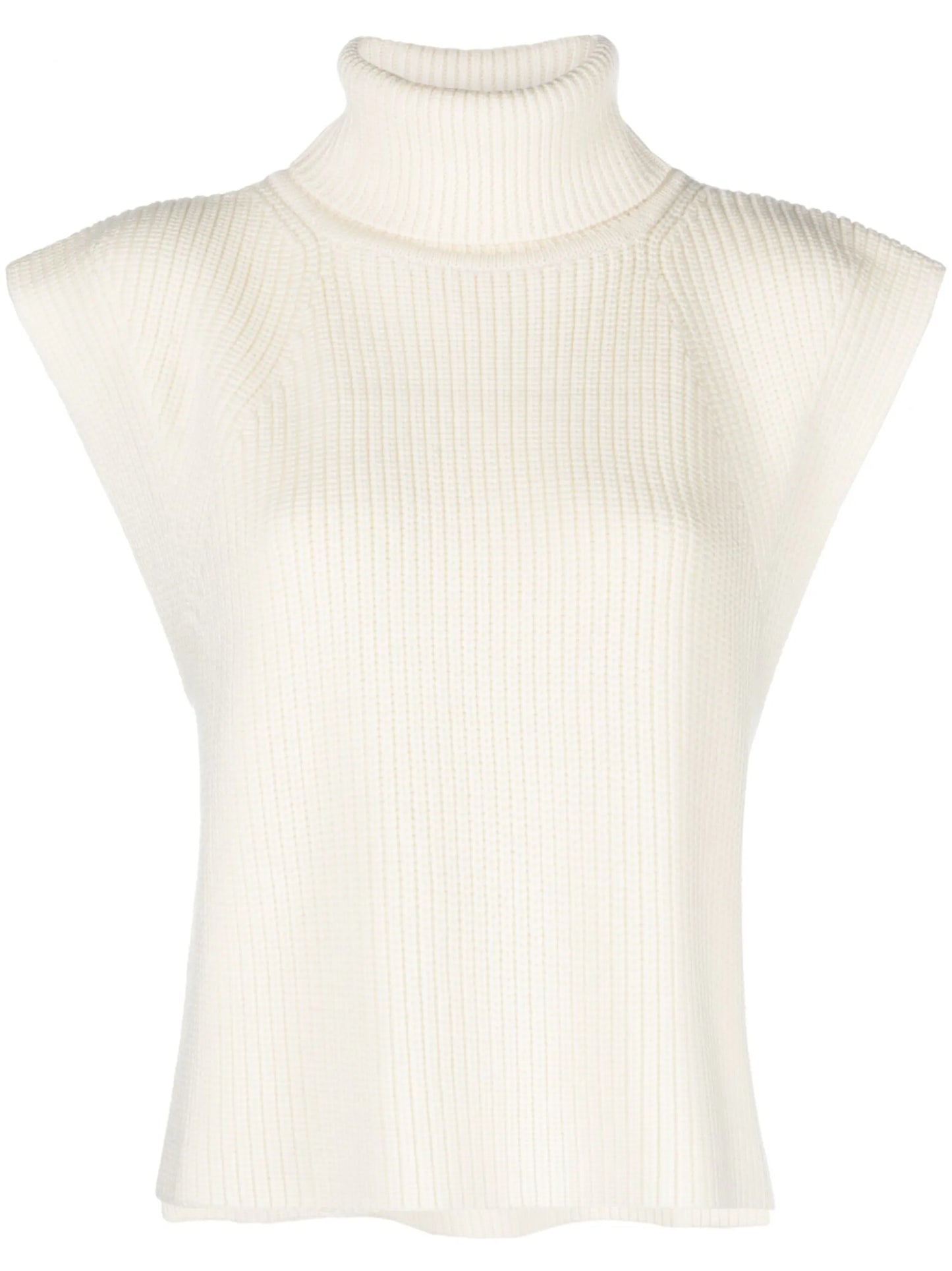 Megan merino-wool roll-neck vest