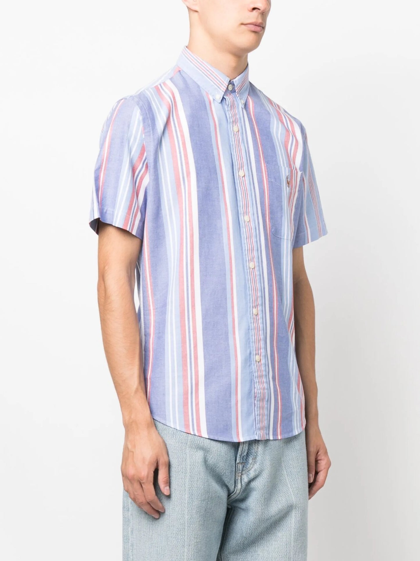 striped short-sleeve shirt