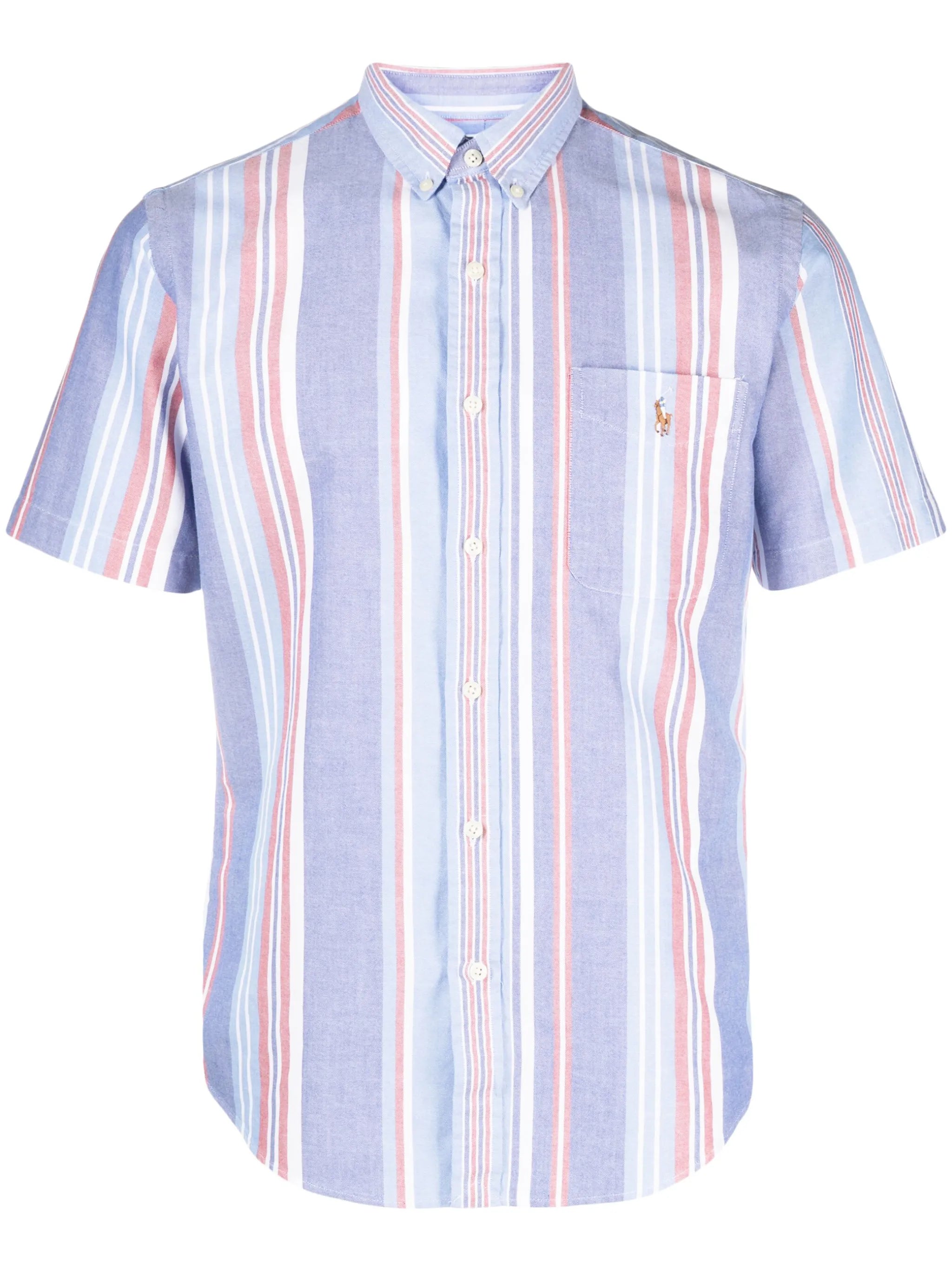 striped short-sleeve shirt
