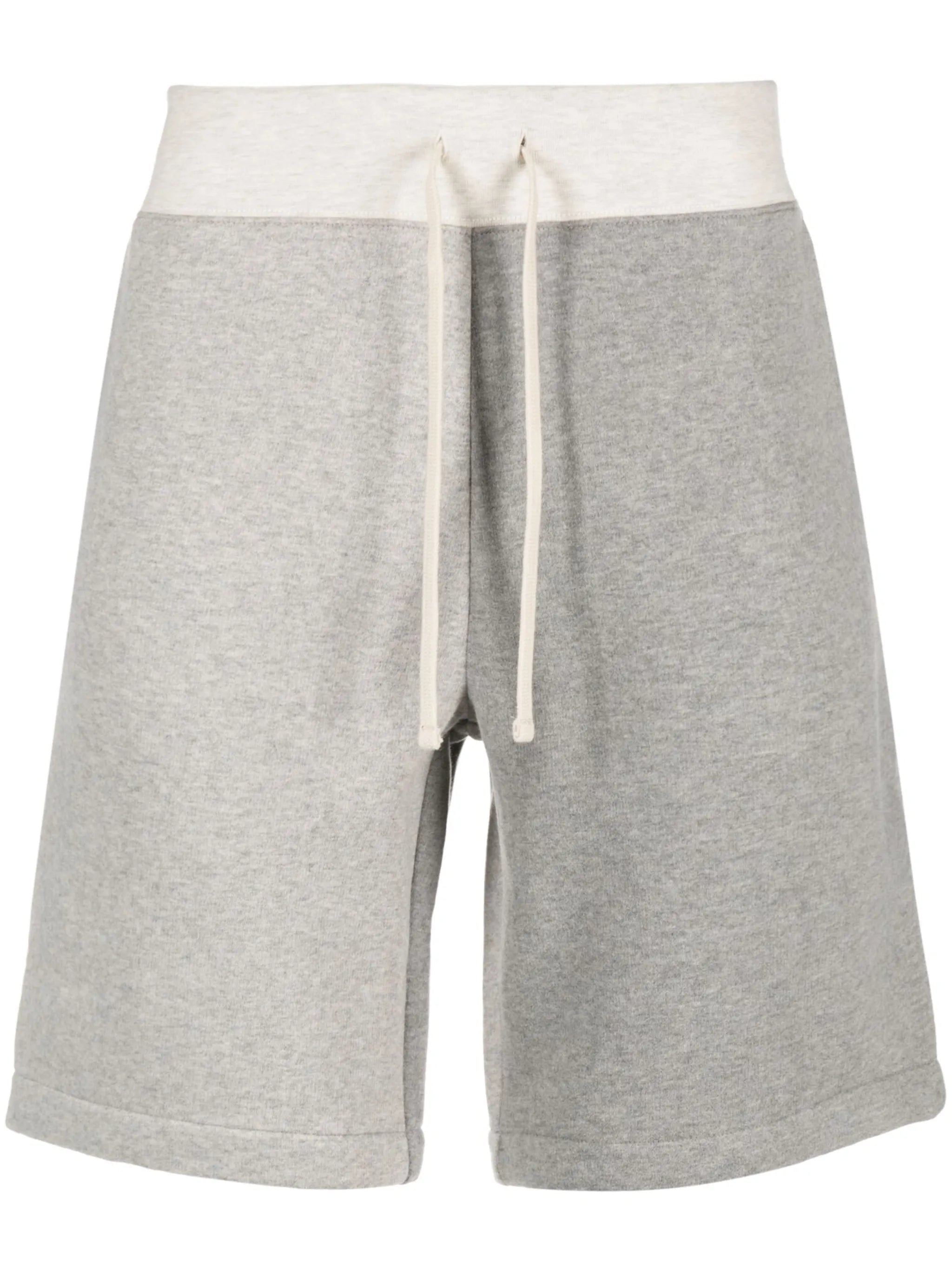 mélange-effect cotton shorts