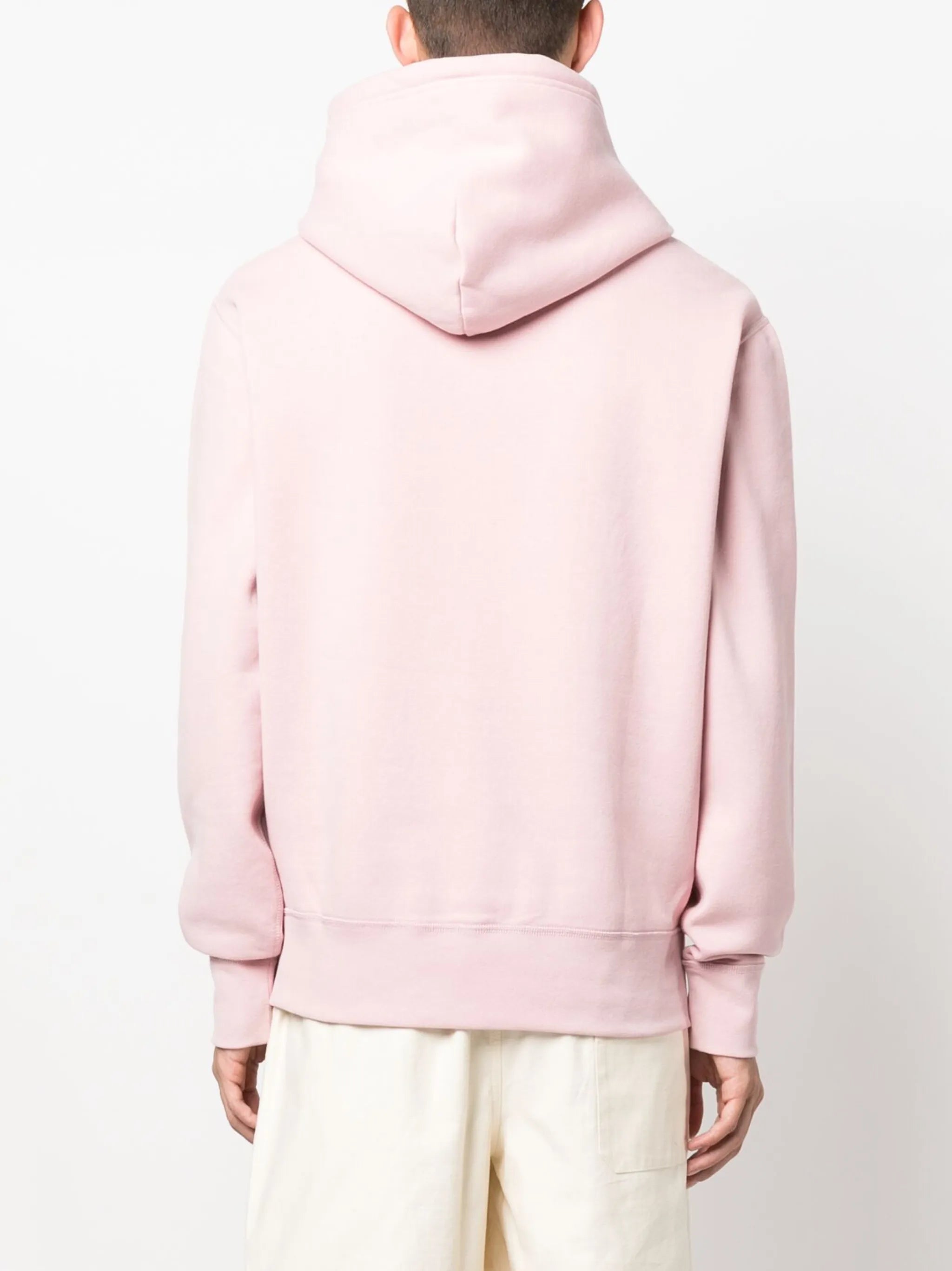 embroidered-logo long-sleeve hoodie