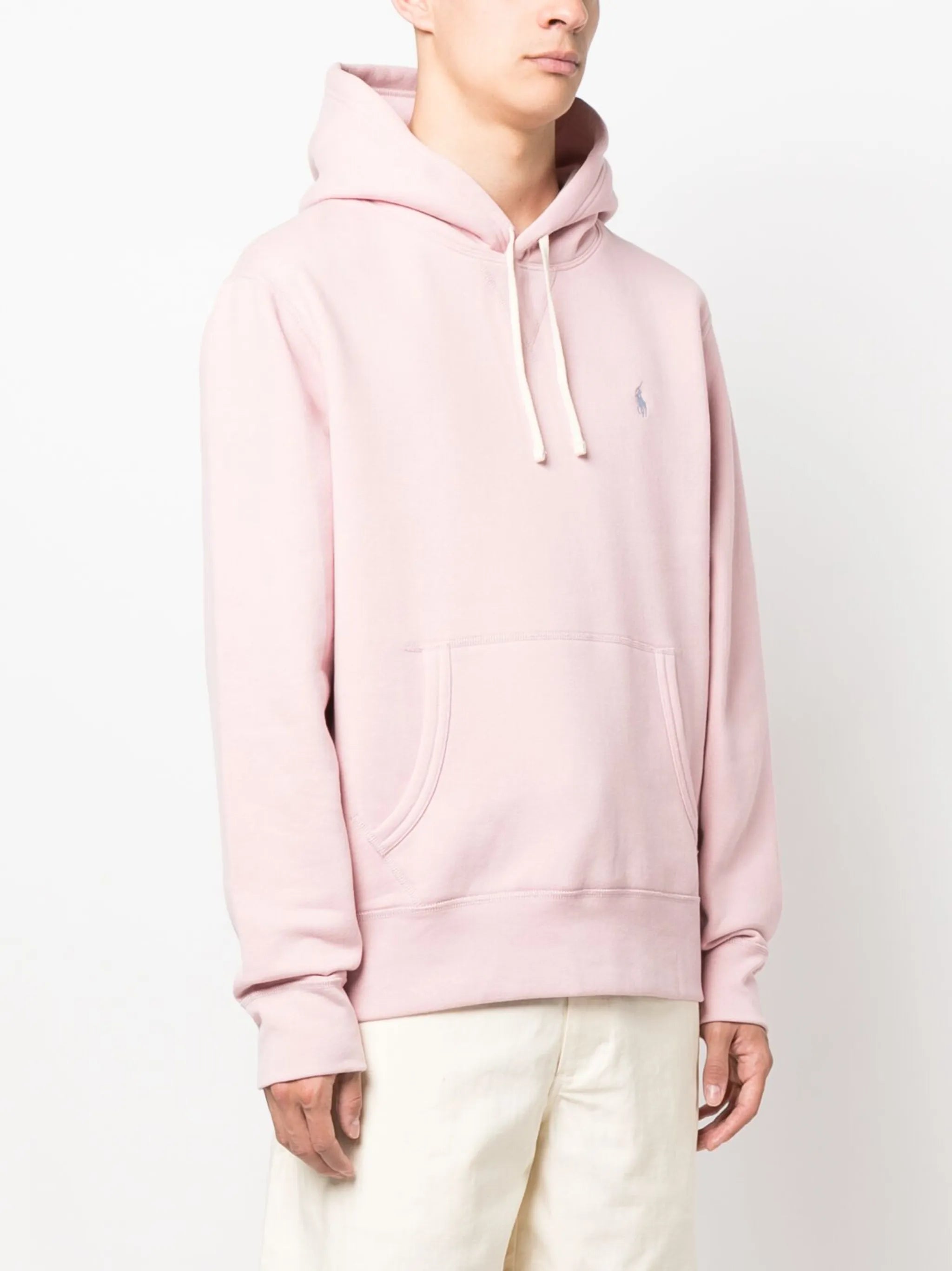 embroidered-logo long-sleeve hoodie