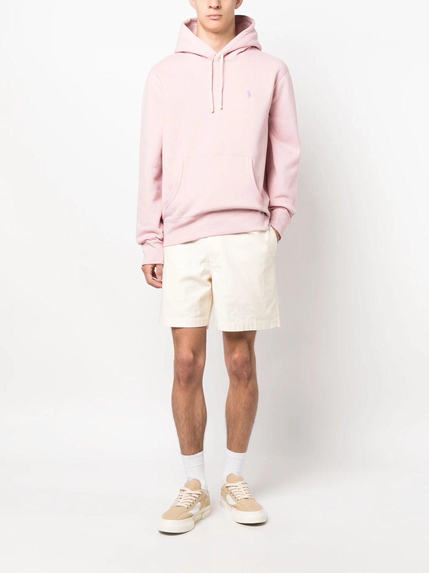 embroidered-logo long-sleeve hoodie