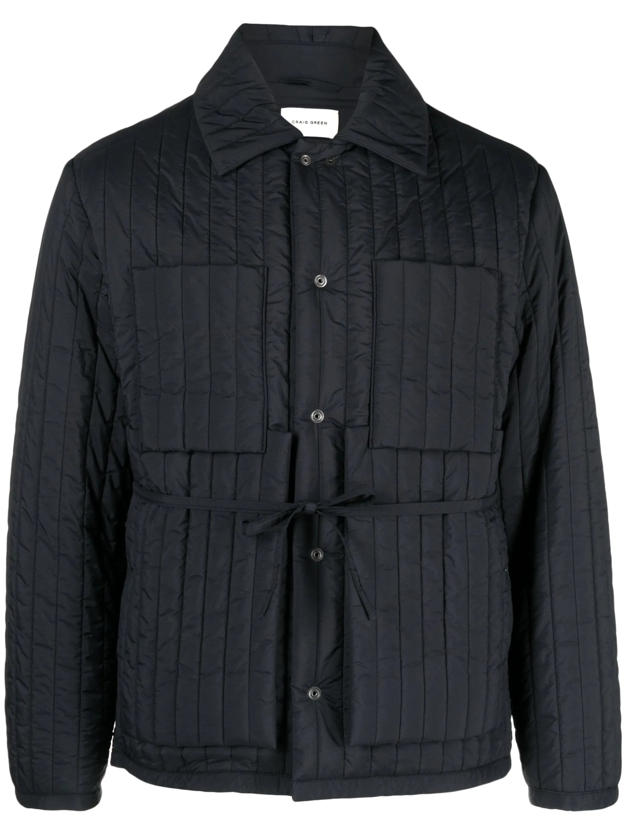 button-up quilted jacket