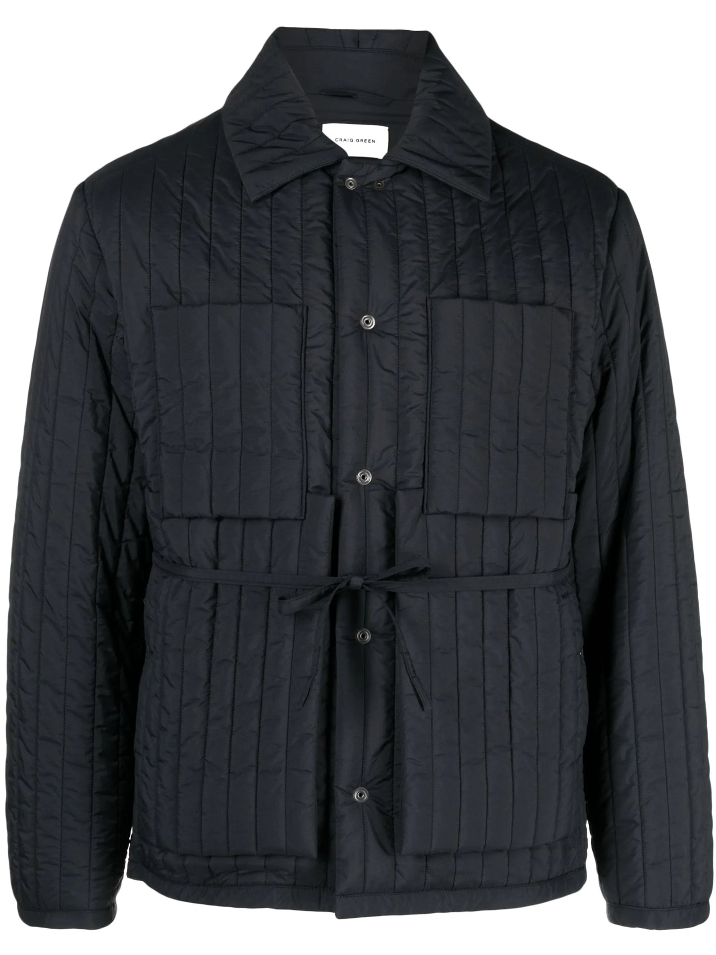 button-up quilted jacket
