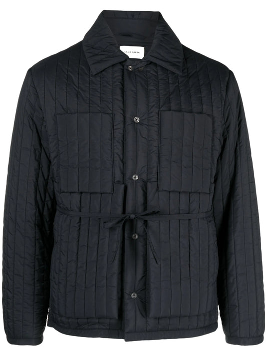 button-up quilted jacket