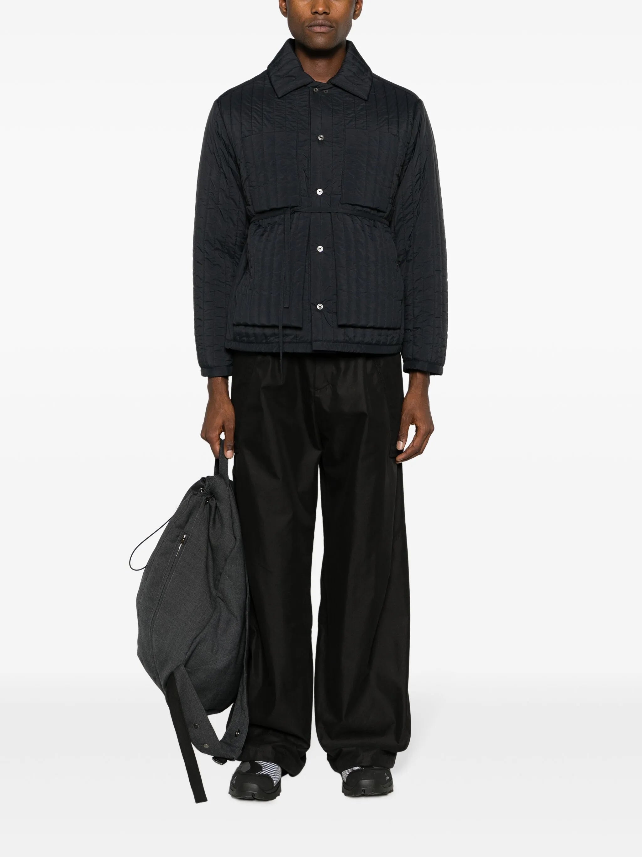 button-up quilted jacket