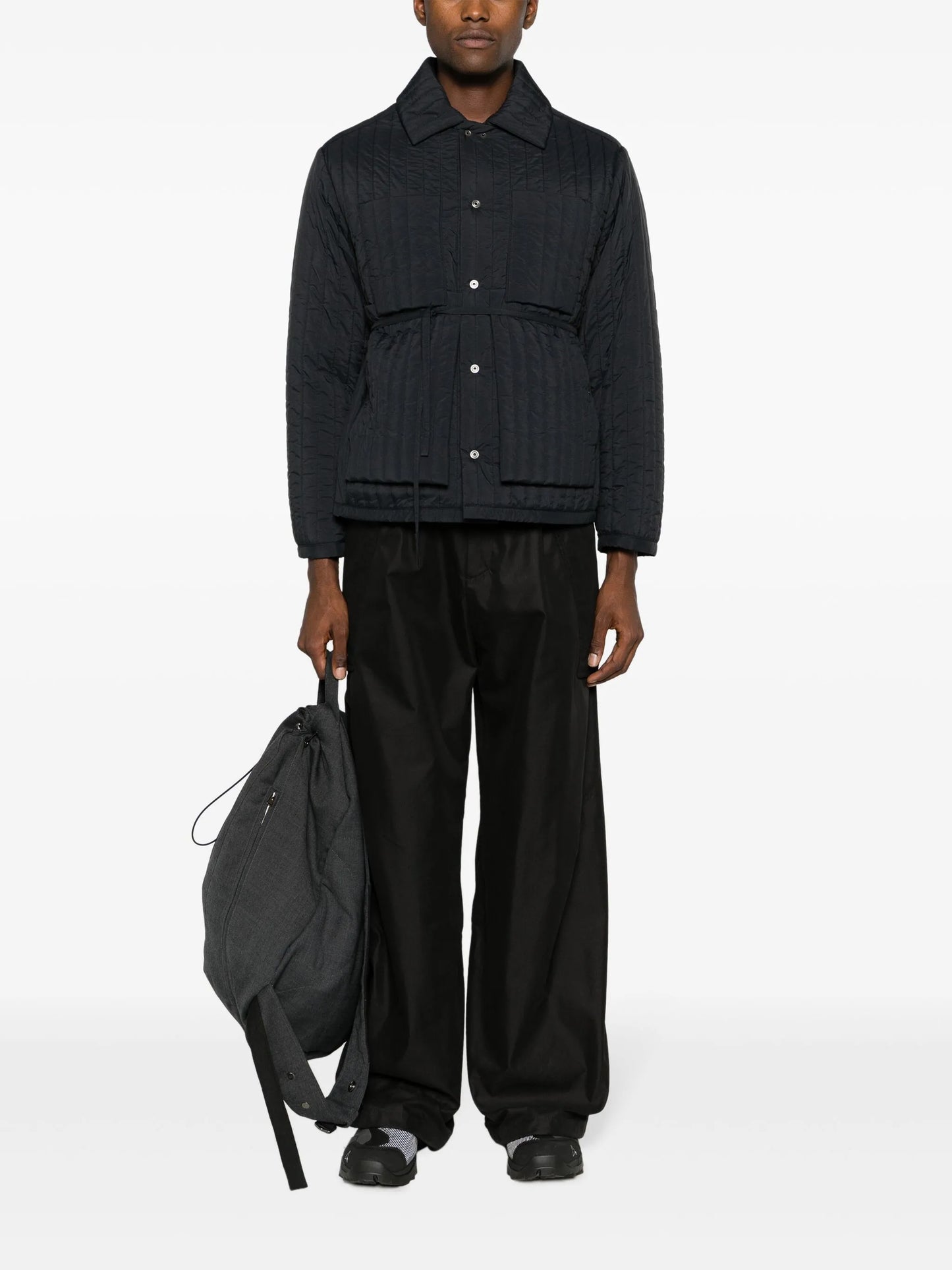 button-up quilted jacket
