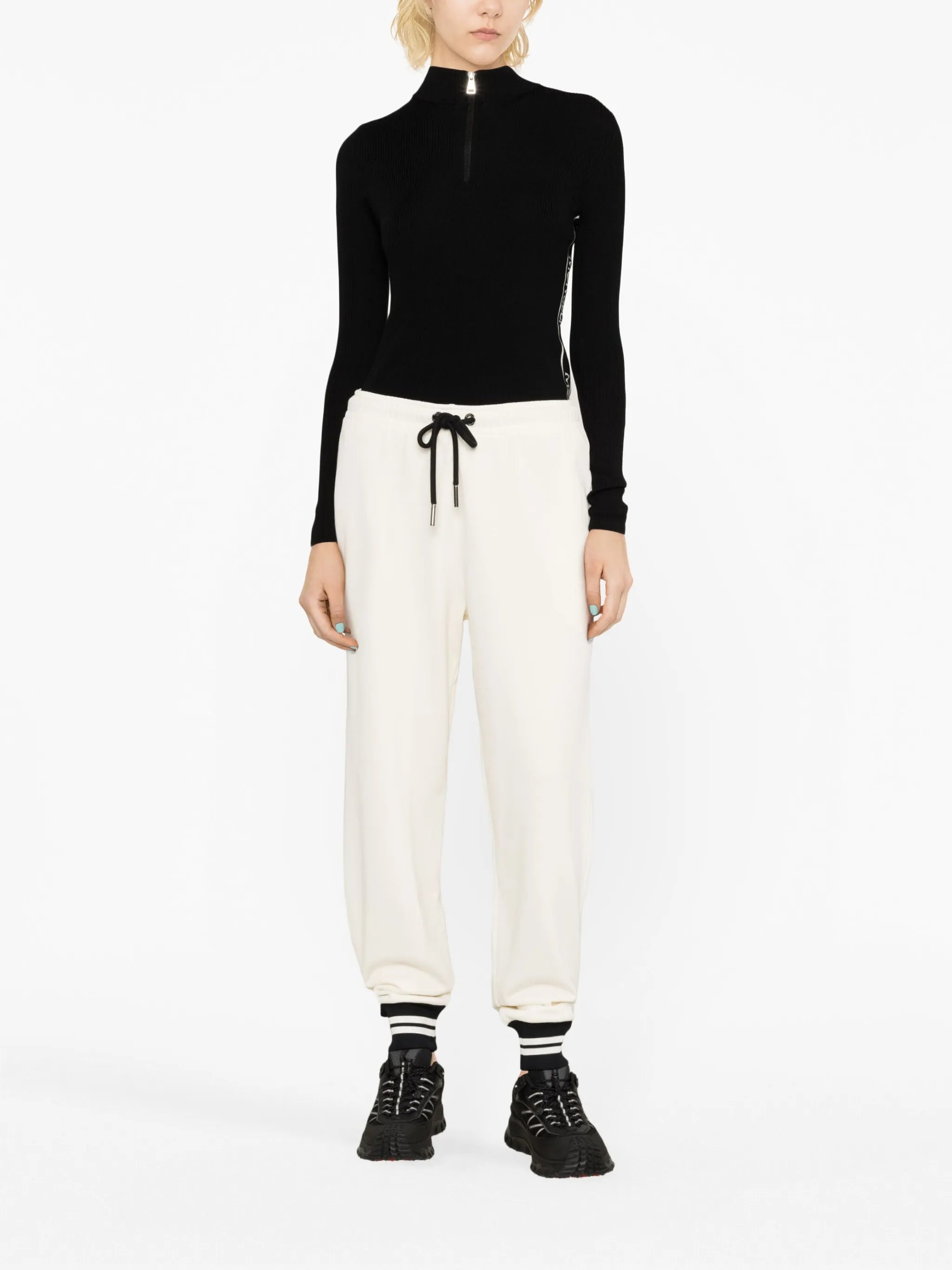 striped-trim track pants