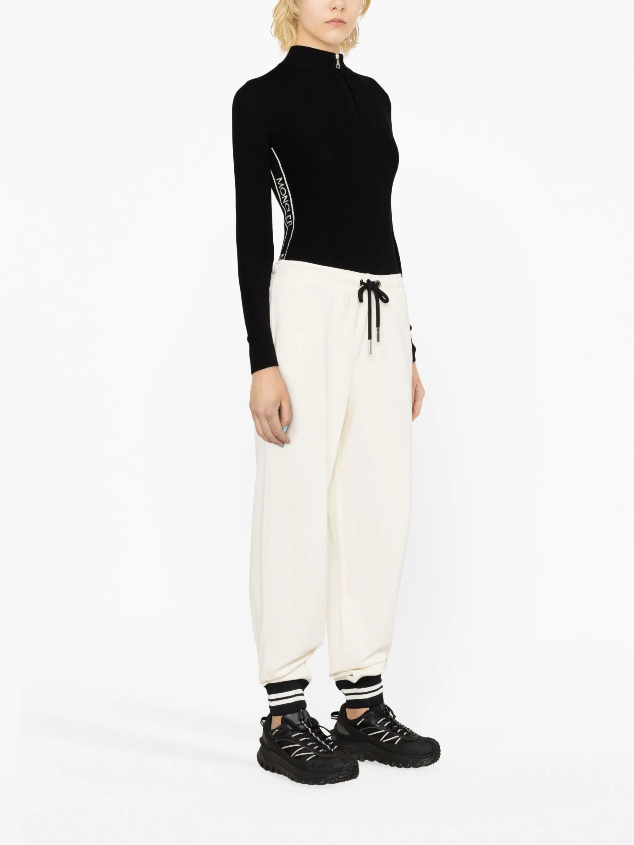 striped-trim track pants