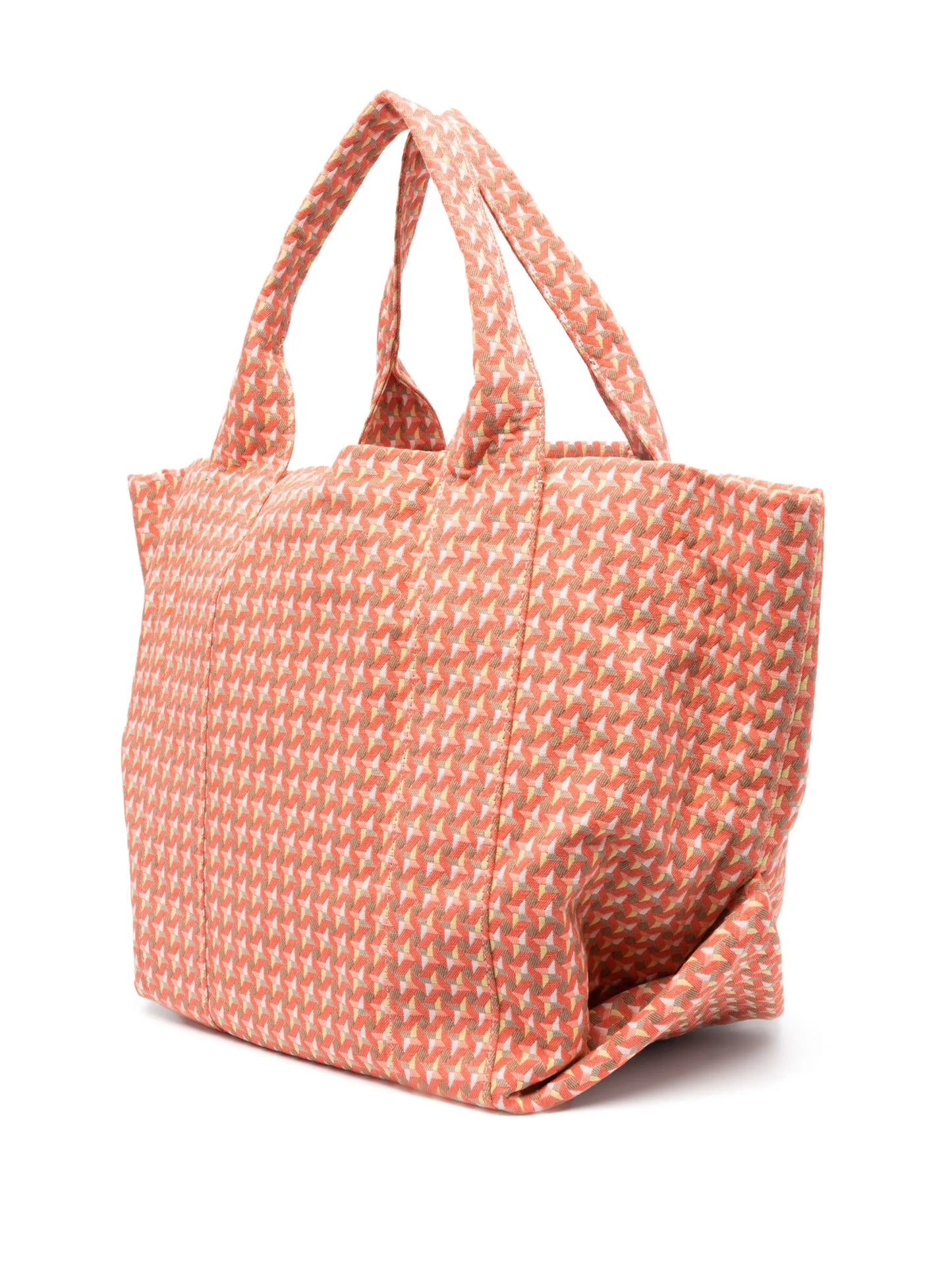 logo-embroidered graphic-print tote bag
