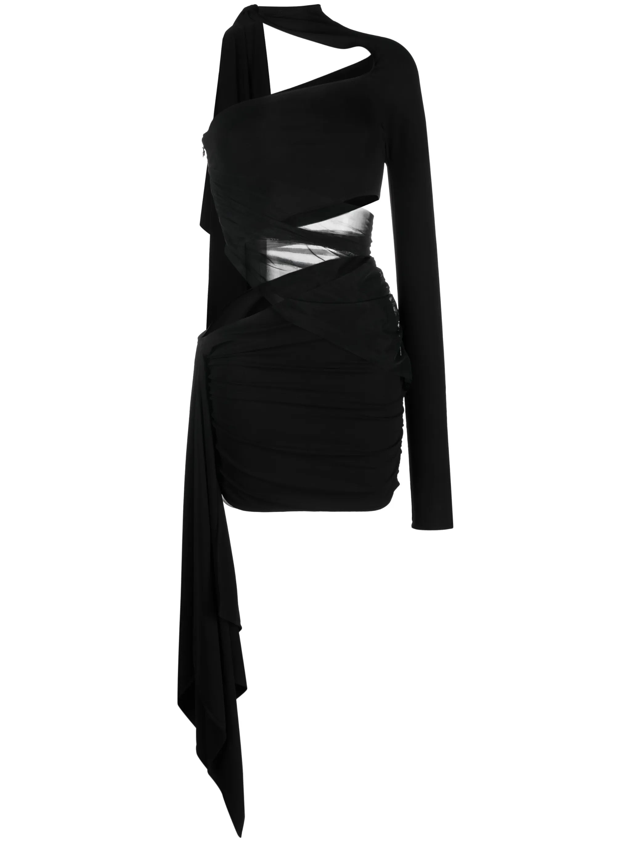 asymmetric cut-out minidress