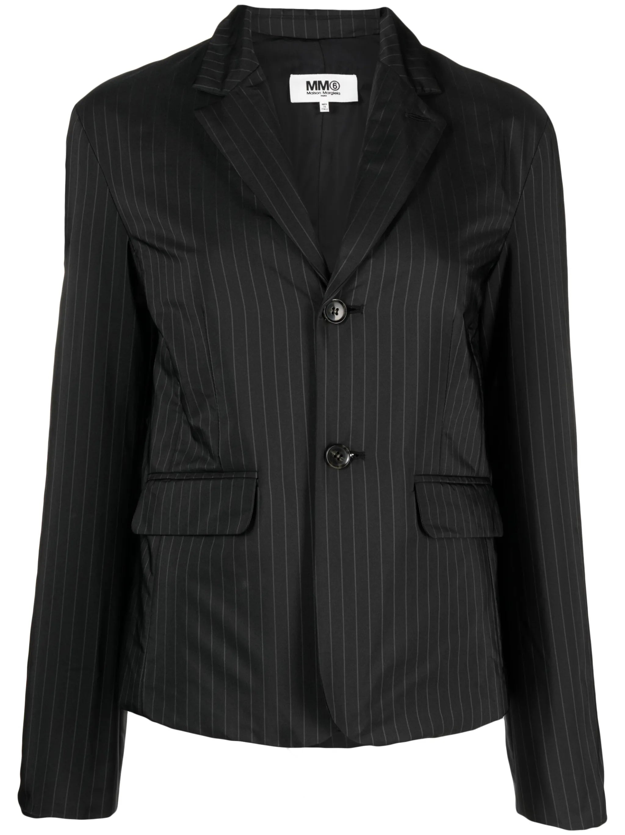 pinstripe single-breasted blazer