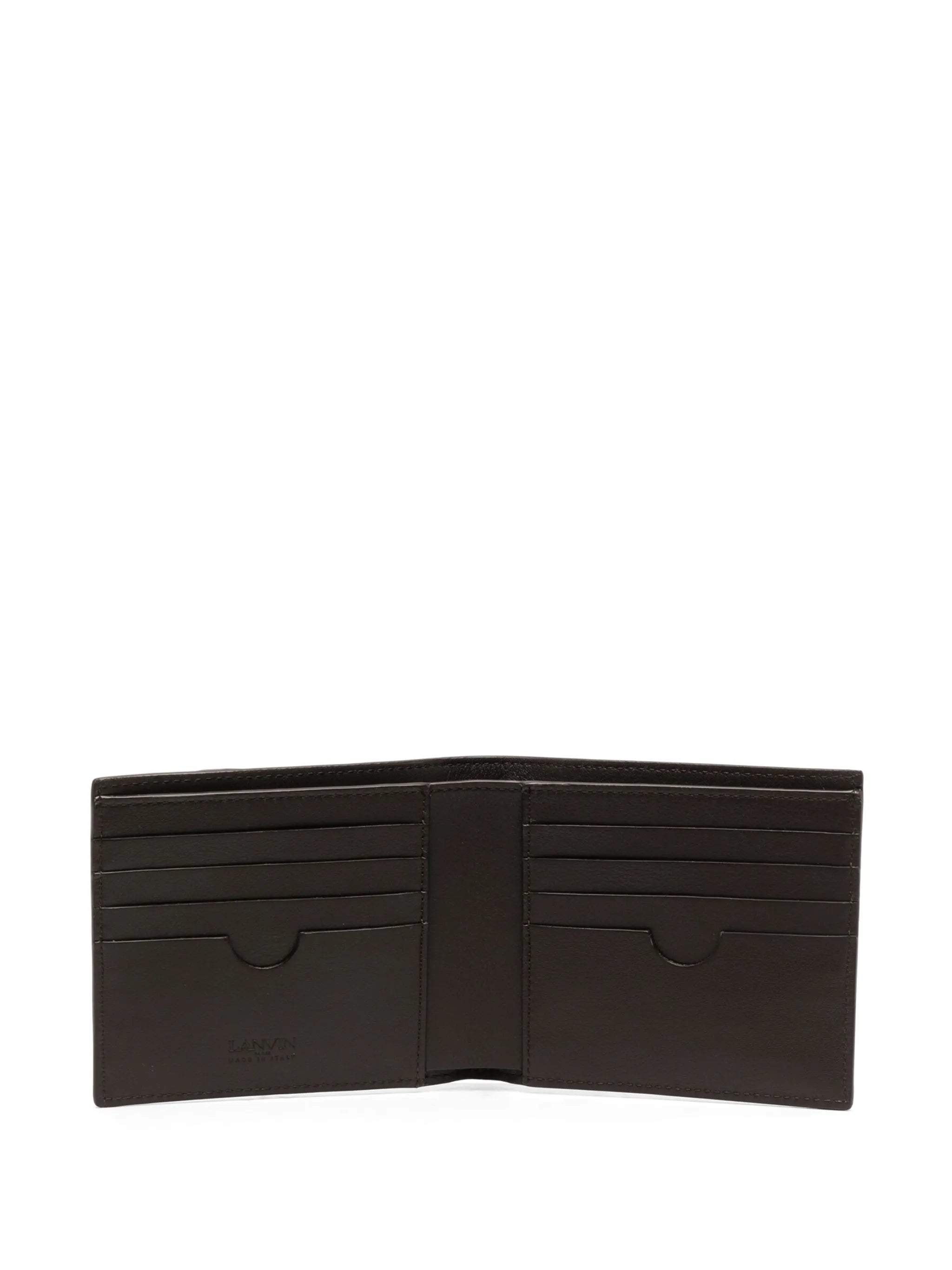 two-tone leather bifold wallet