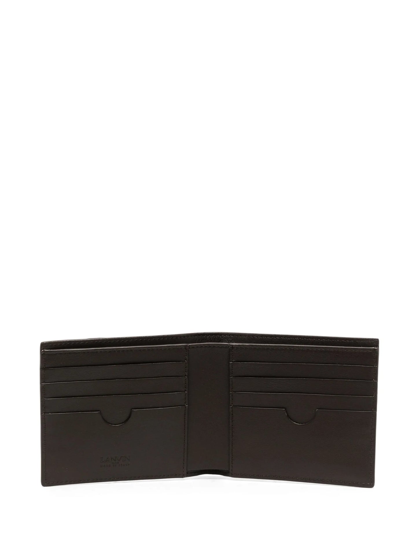two-tone leather bifold wallet
