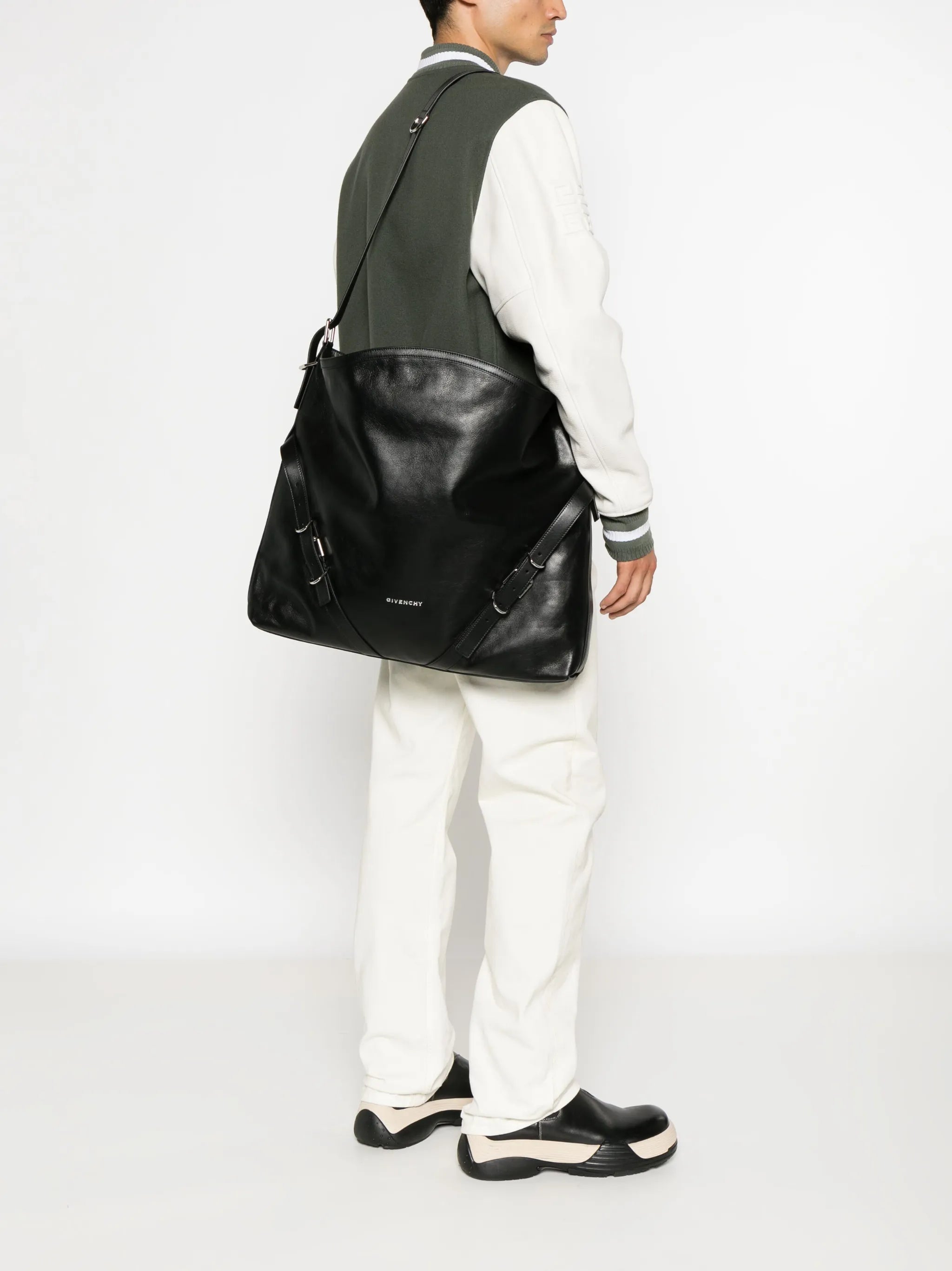 large Voyou leather shoulder bag