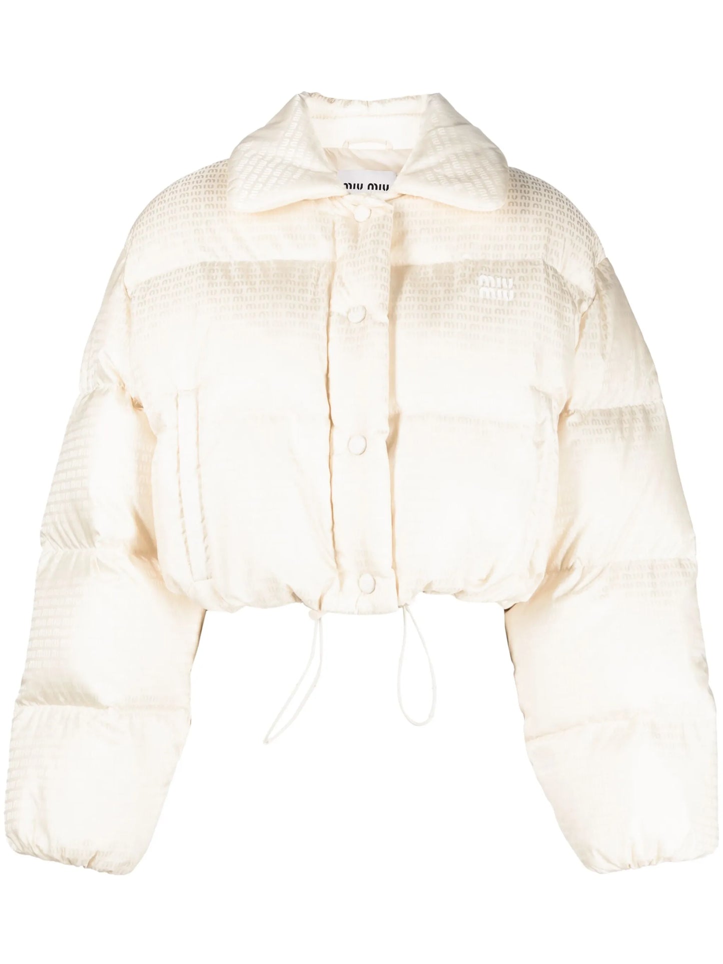 logo-print cropped puffer jacket