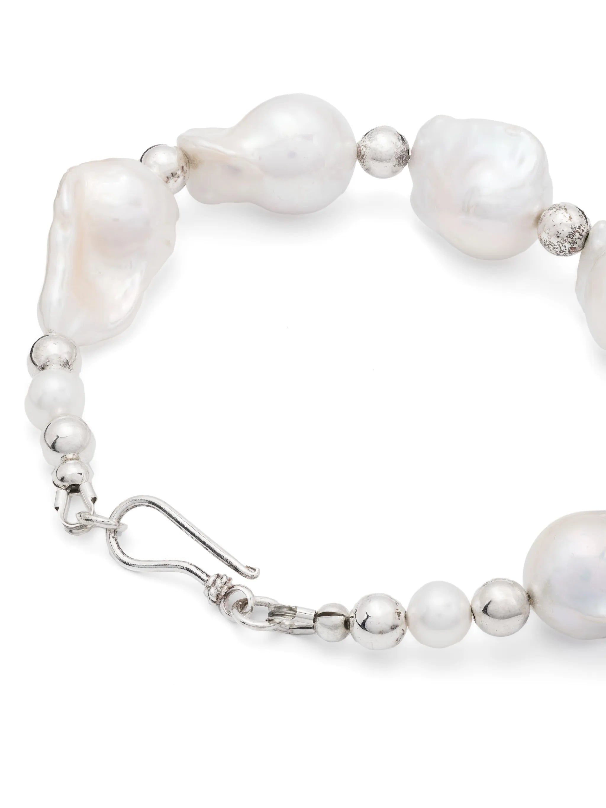 Fireball beaded pearl bracelet