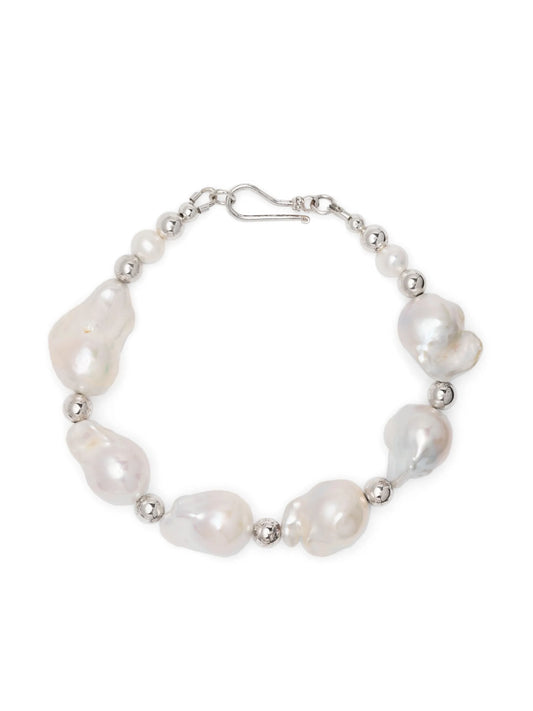Fireball beaded pearl bracelet