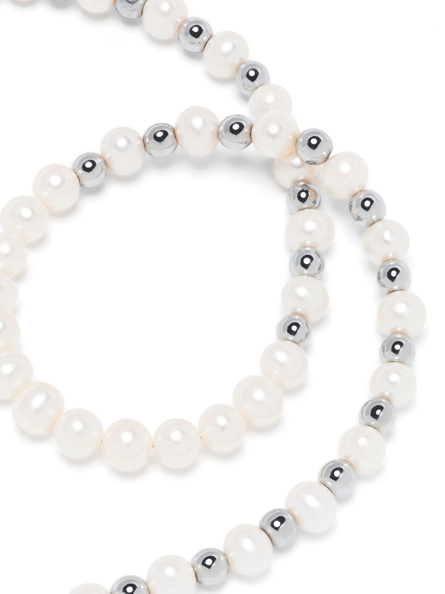 hematite-beaded freshwater-pearl necklace