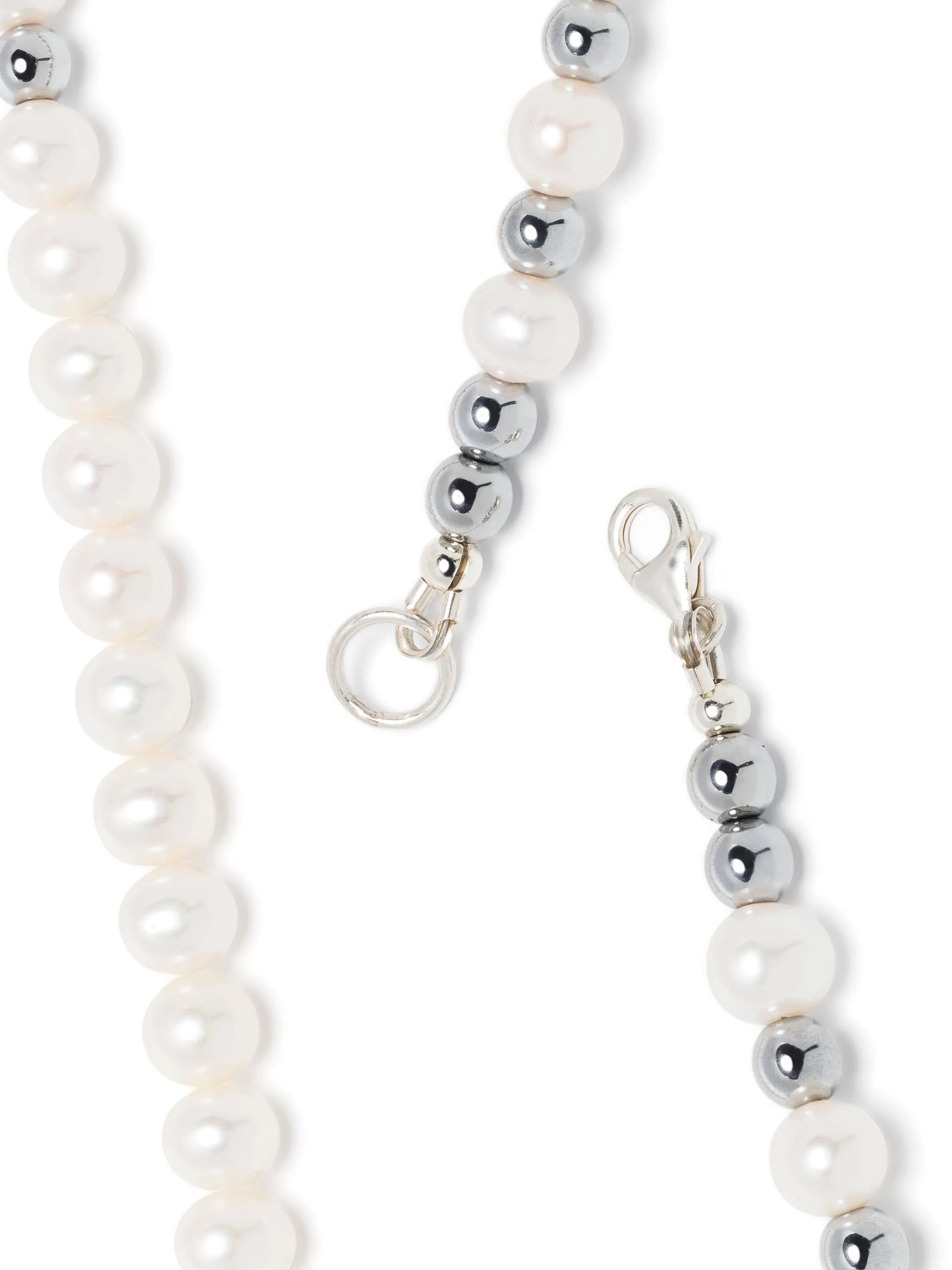 hematite-beaded freshwater-pearl necklace