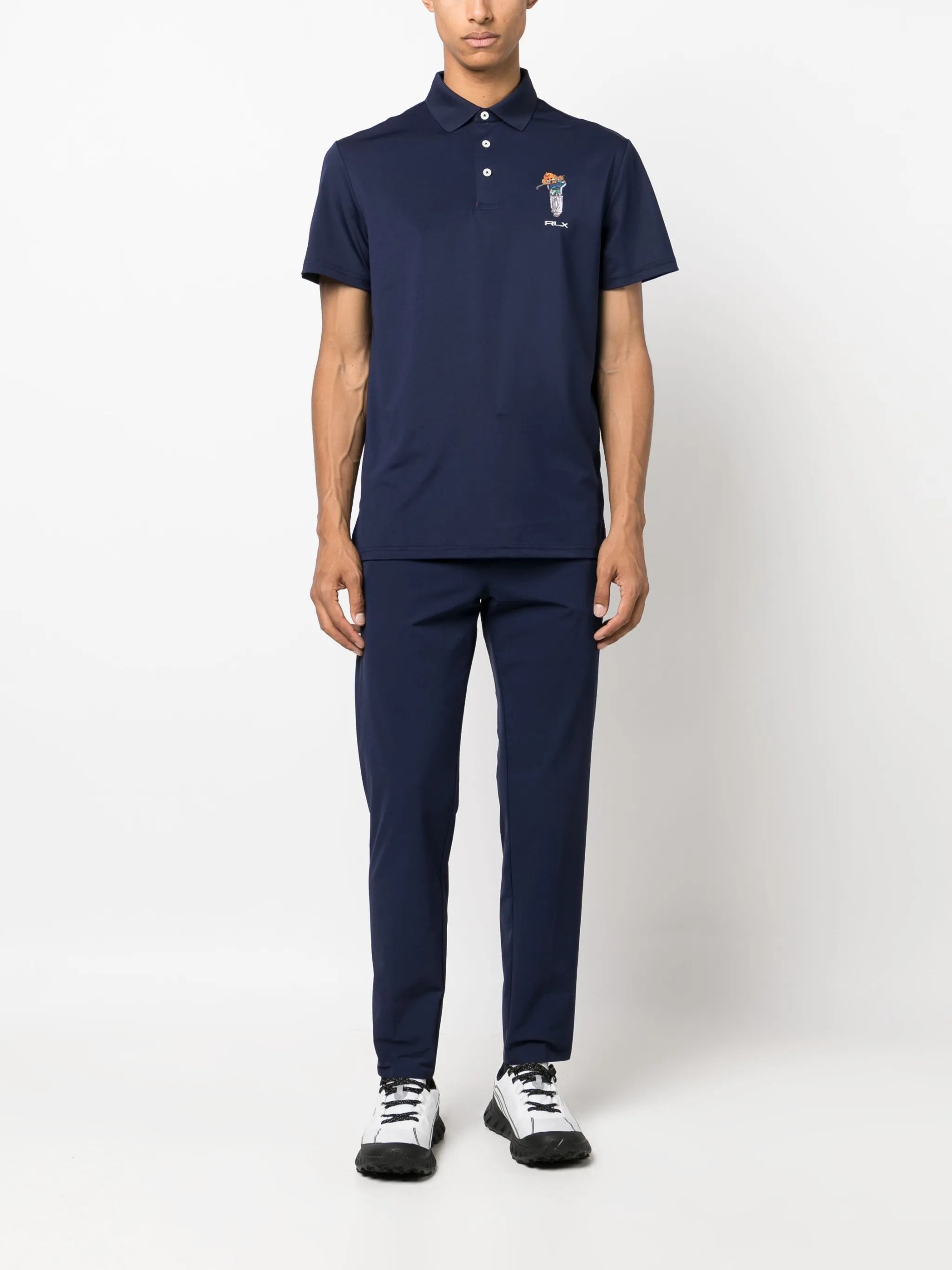 Athletic logo-print chino trousers