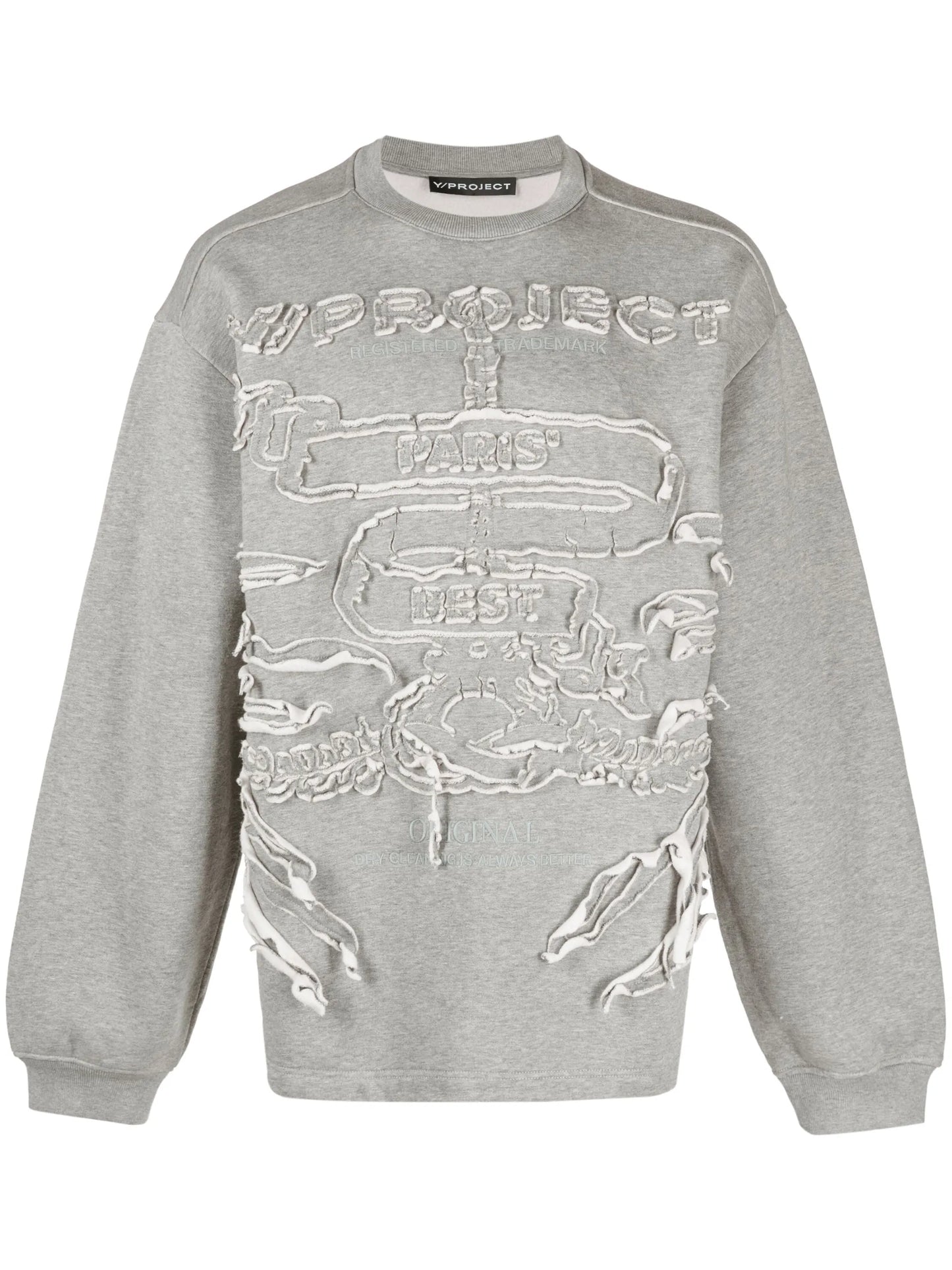 Paris' Best distressed cotton sweatshirt