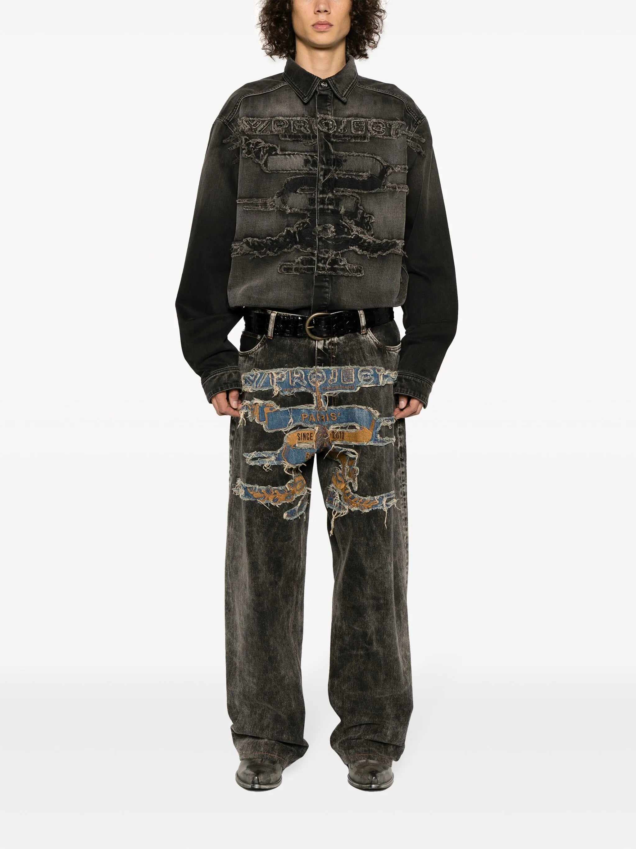 Best Patch wide-leg jeans