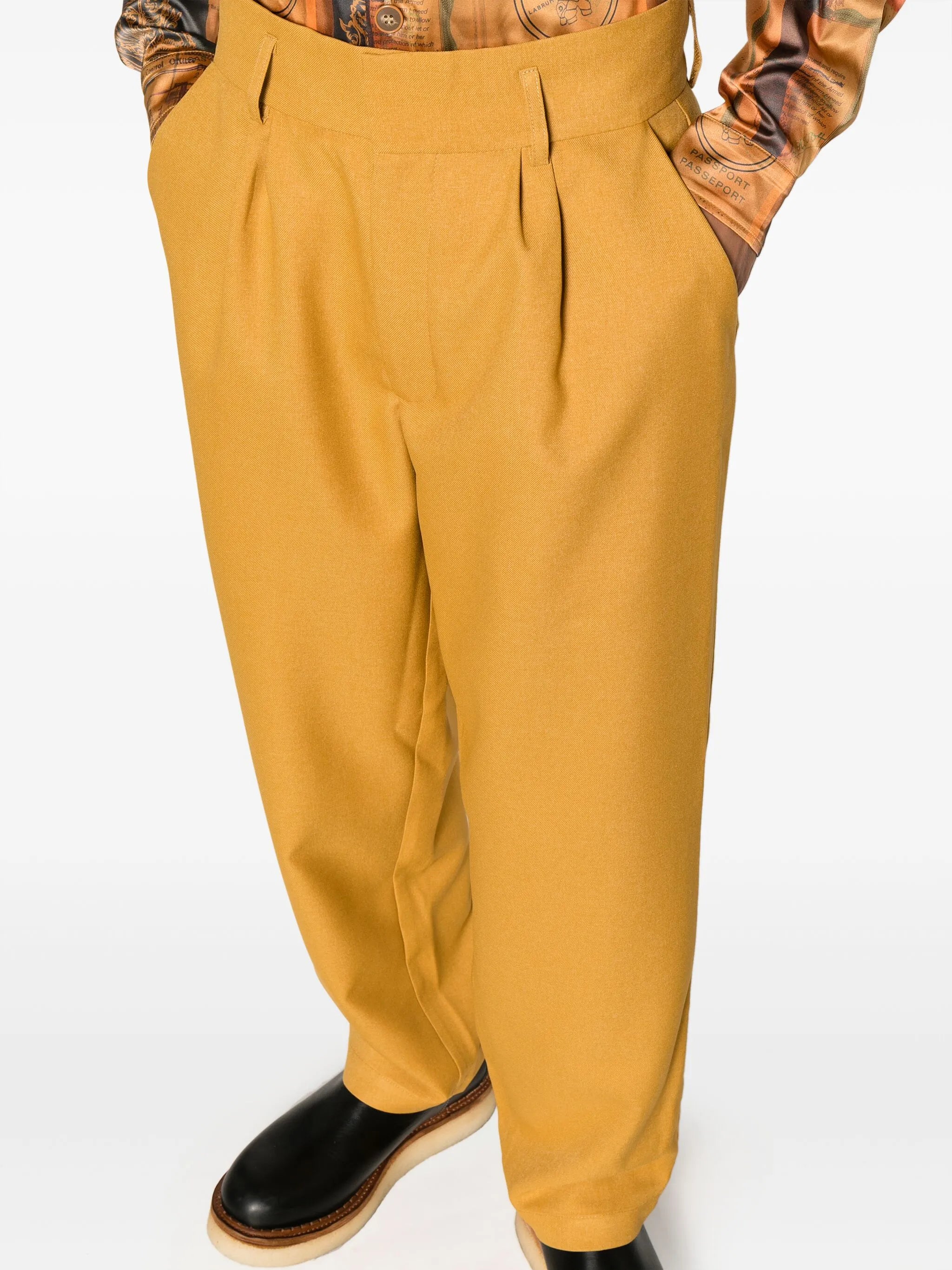 pleat-detail tailored trousers