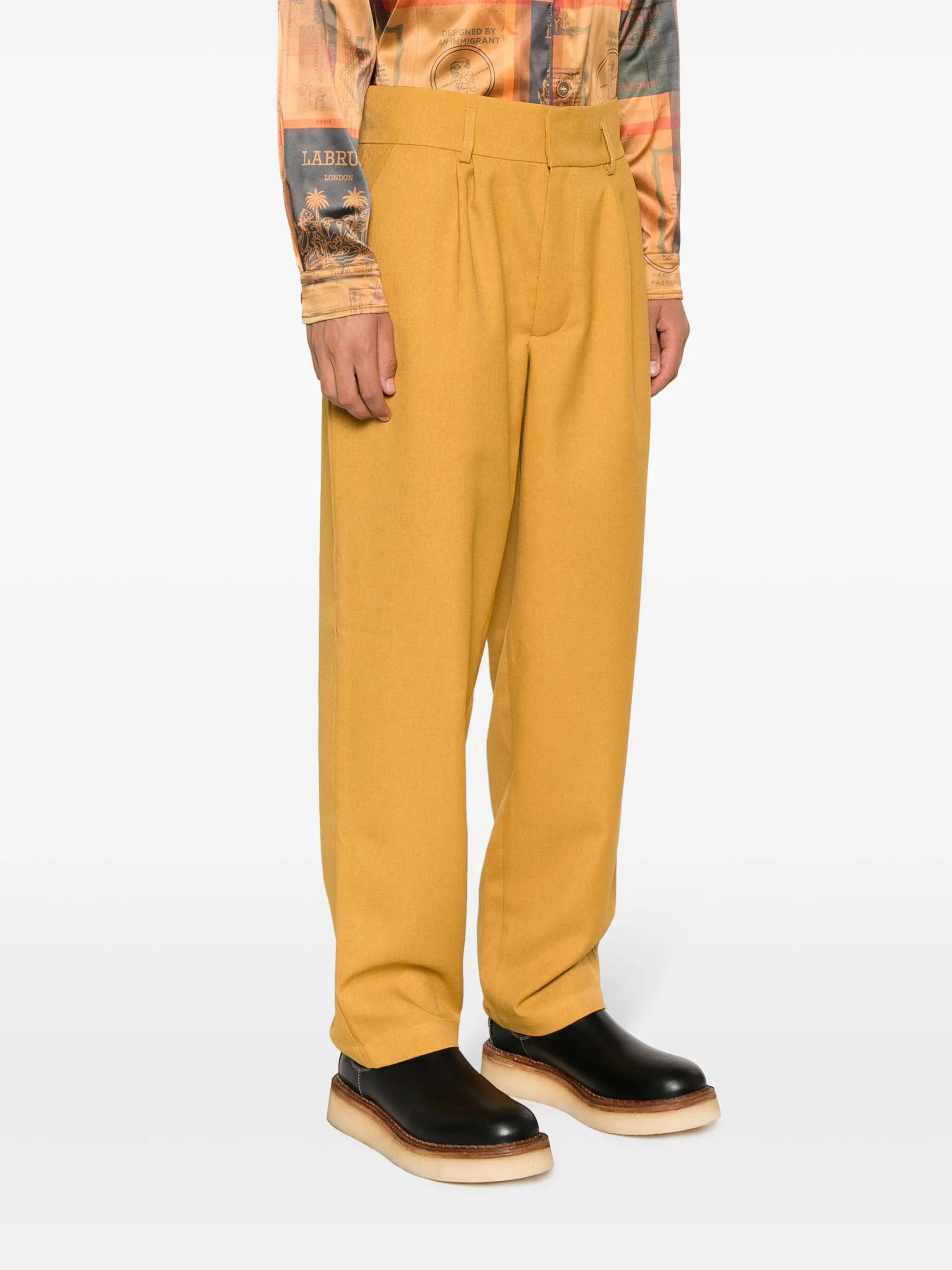 pleat-detail tailored trousers