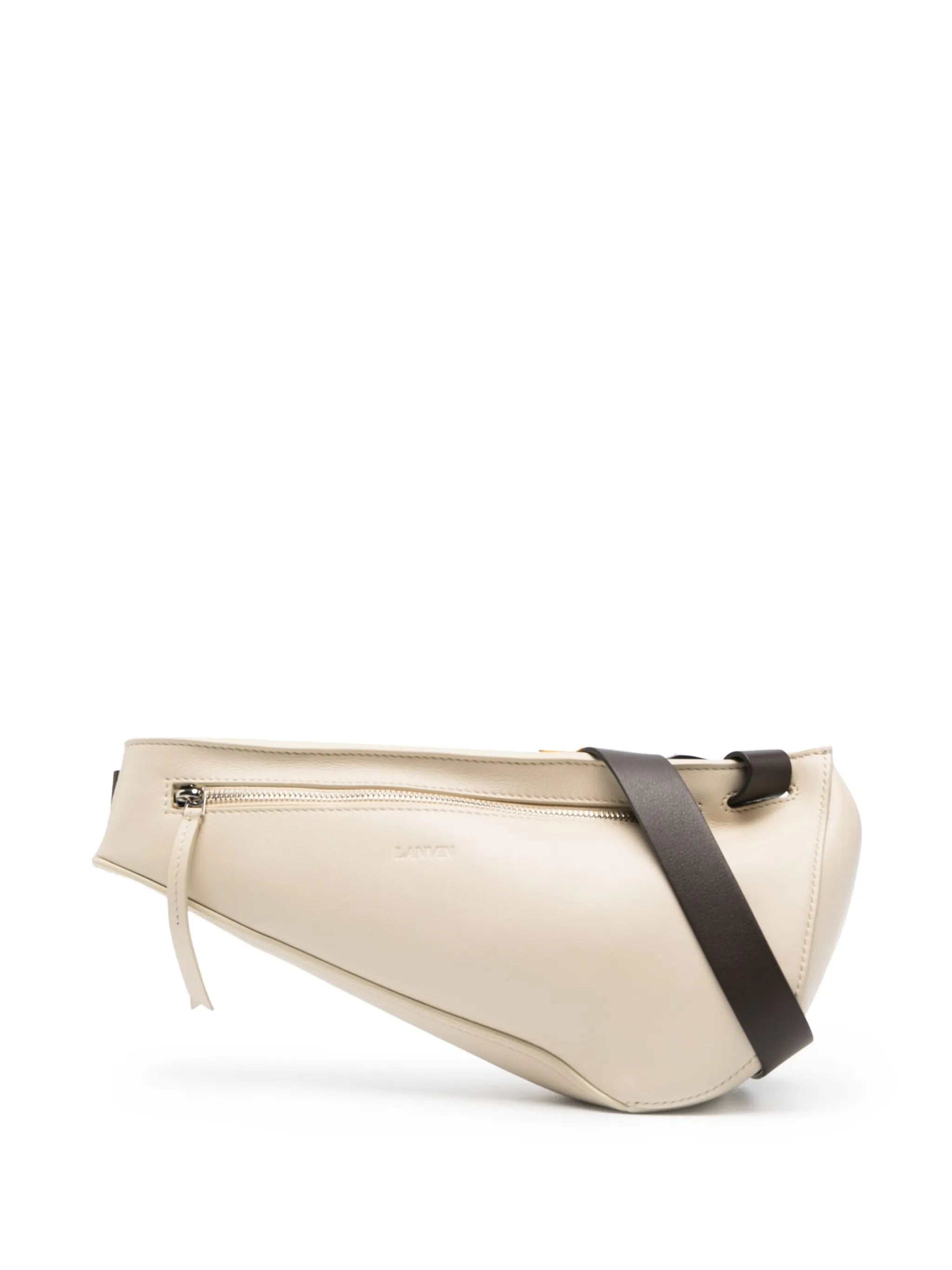 asymmetric leather belt bag