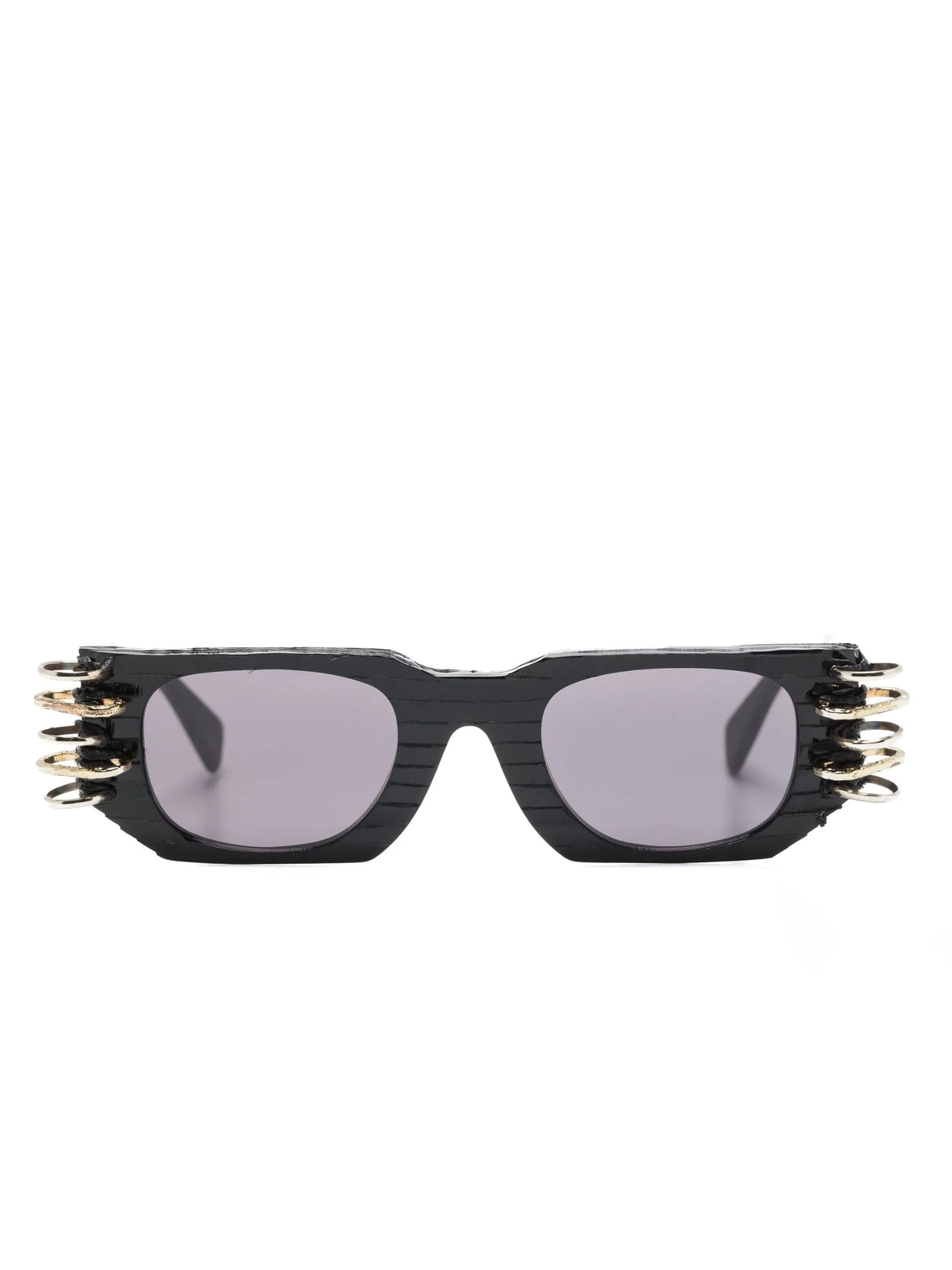 piercing-detail rectangular-fame sunglasses