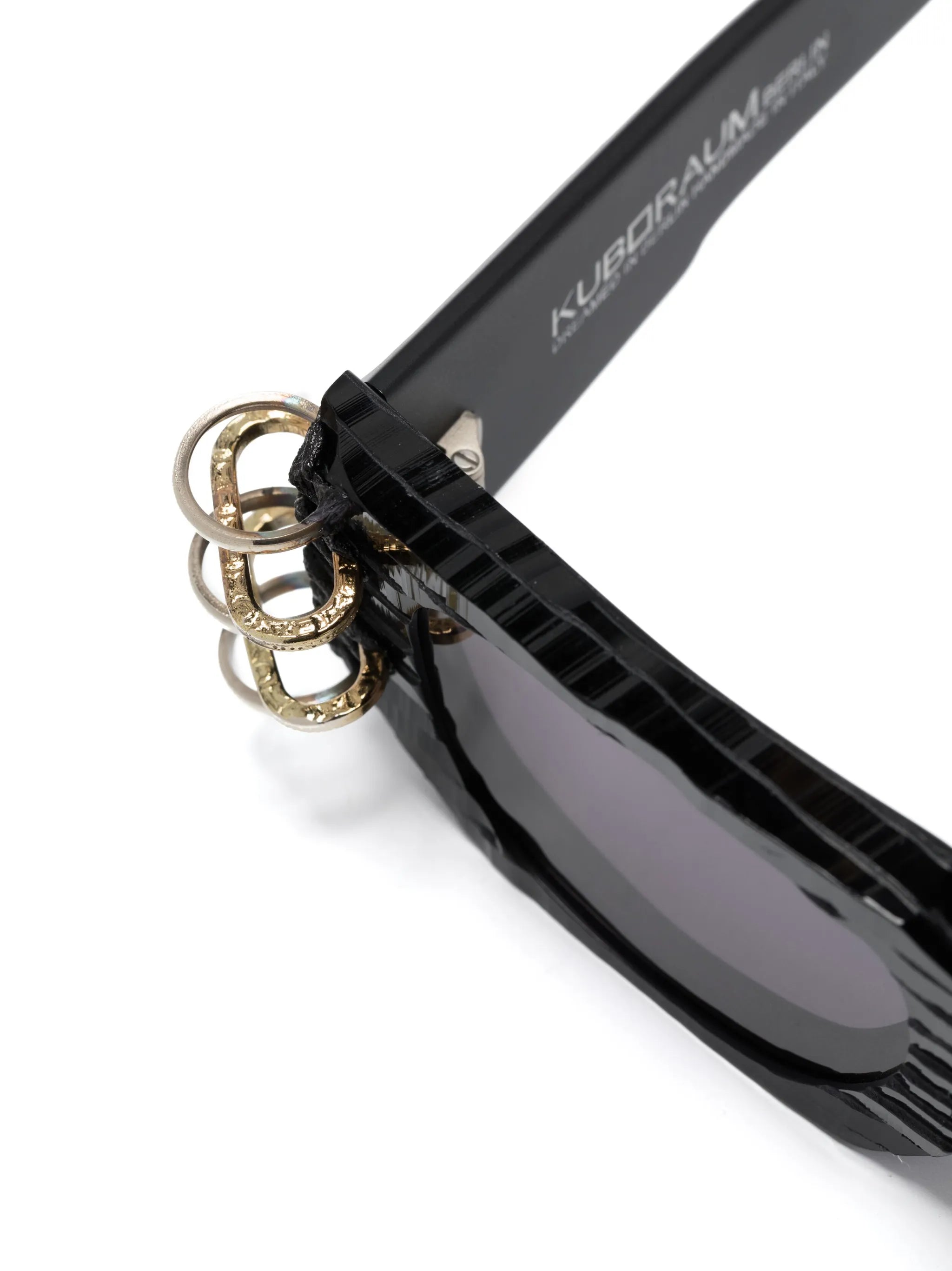 piercing-detail rectangular-fame sunglasses
