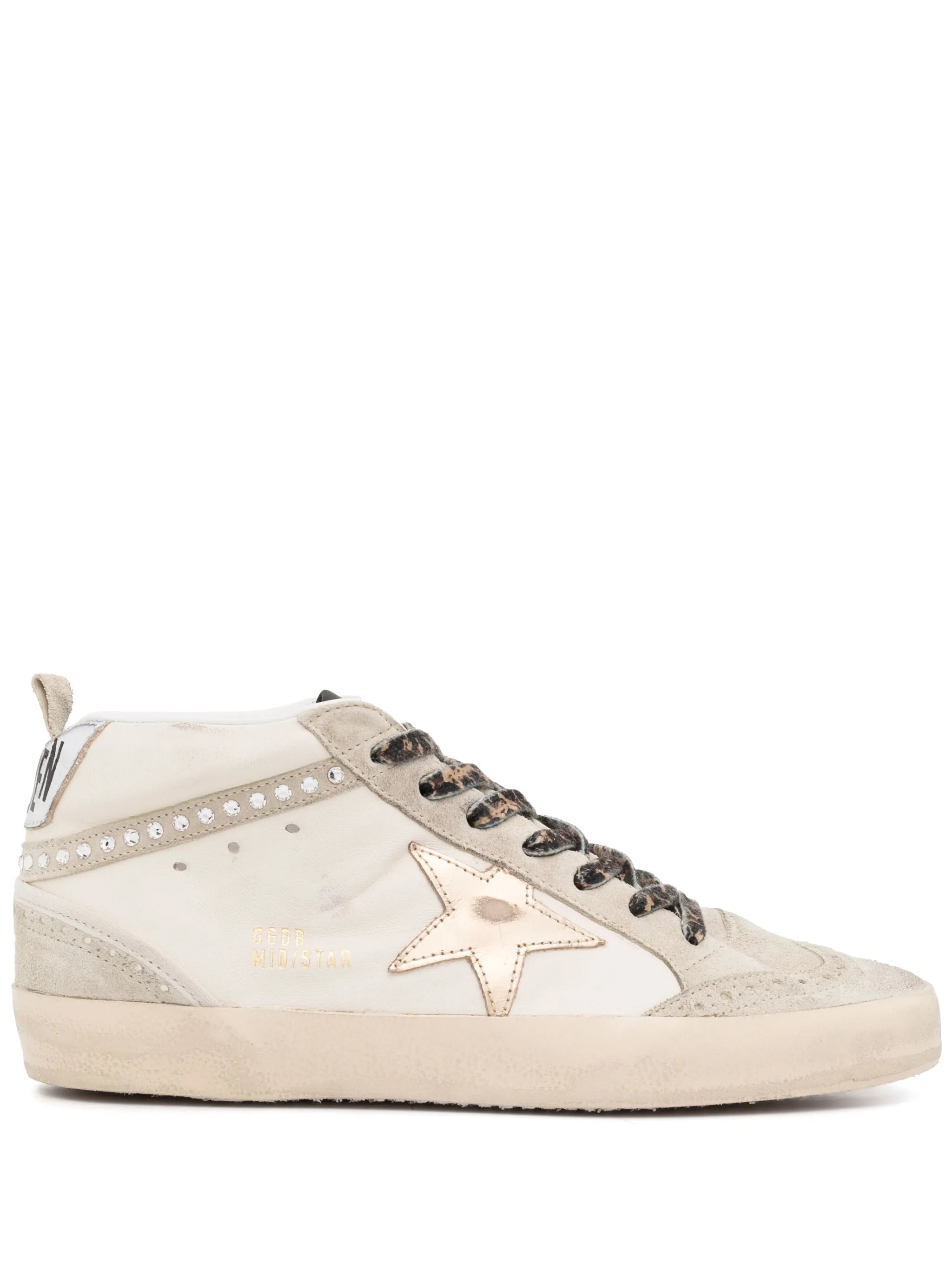 Mid Star crystal-detailed sneakers