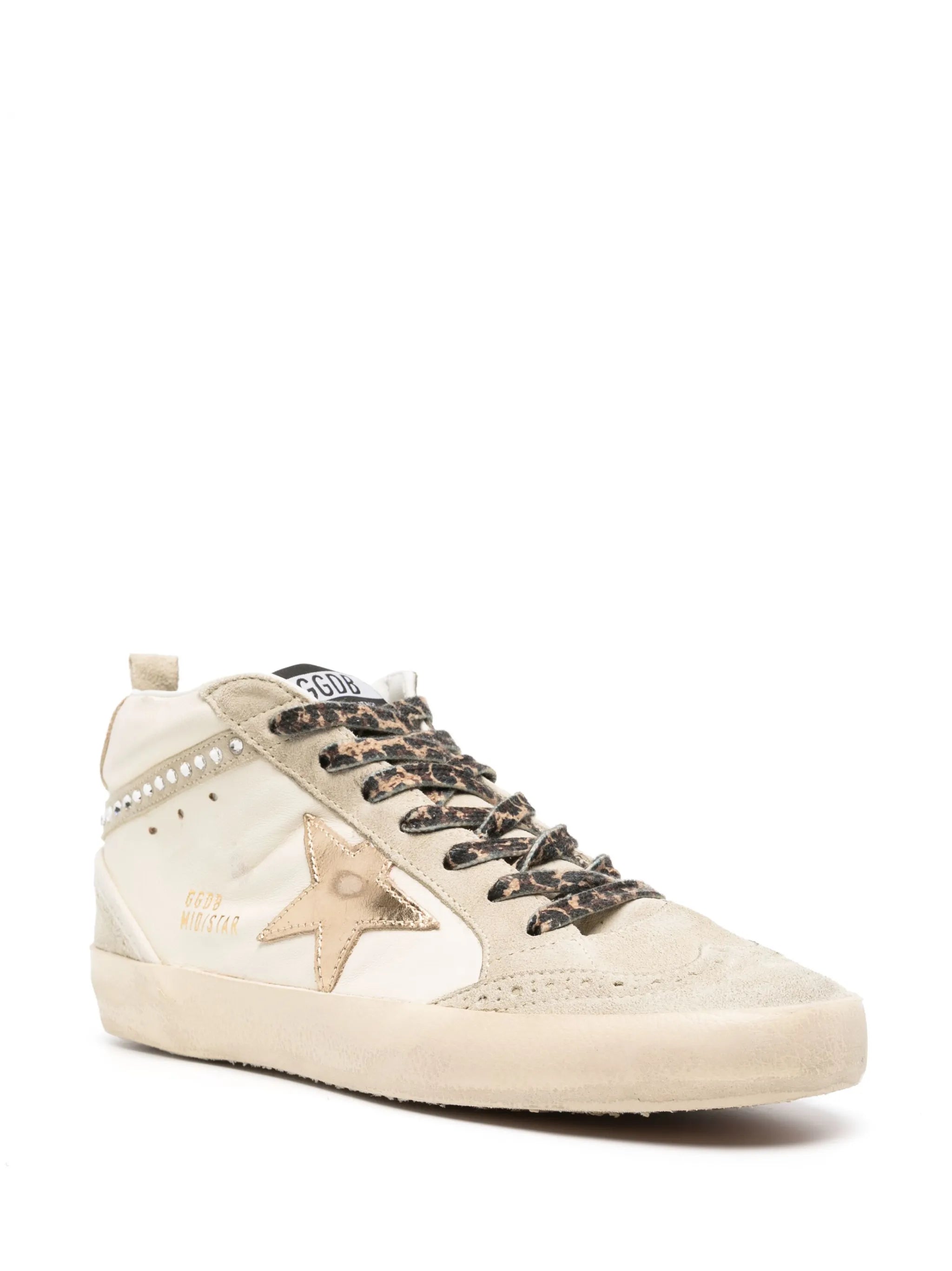 Mid Star crystal-detailed sneakers