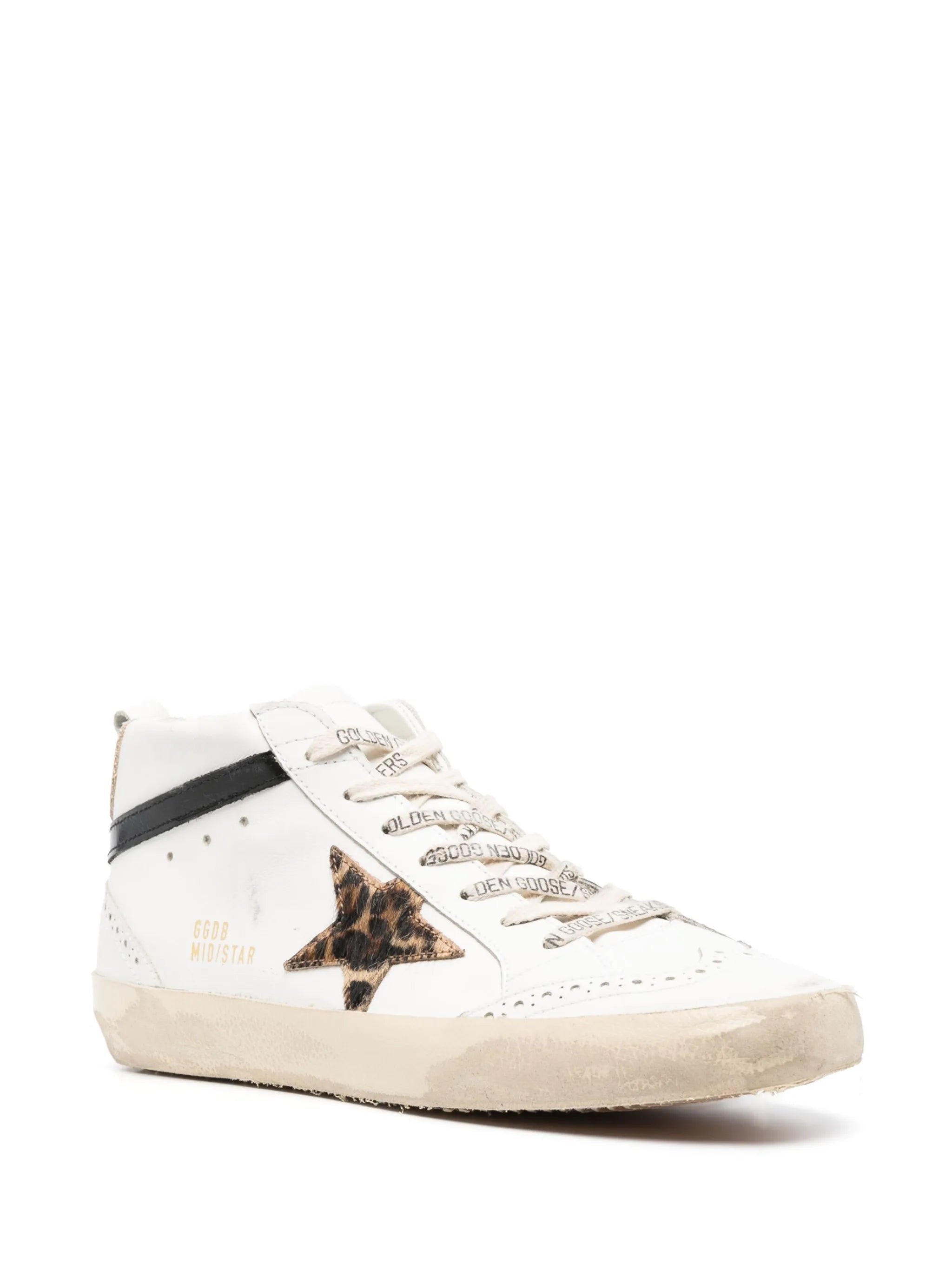 star-patch lace-up sneakers