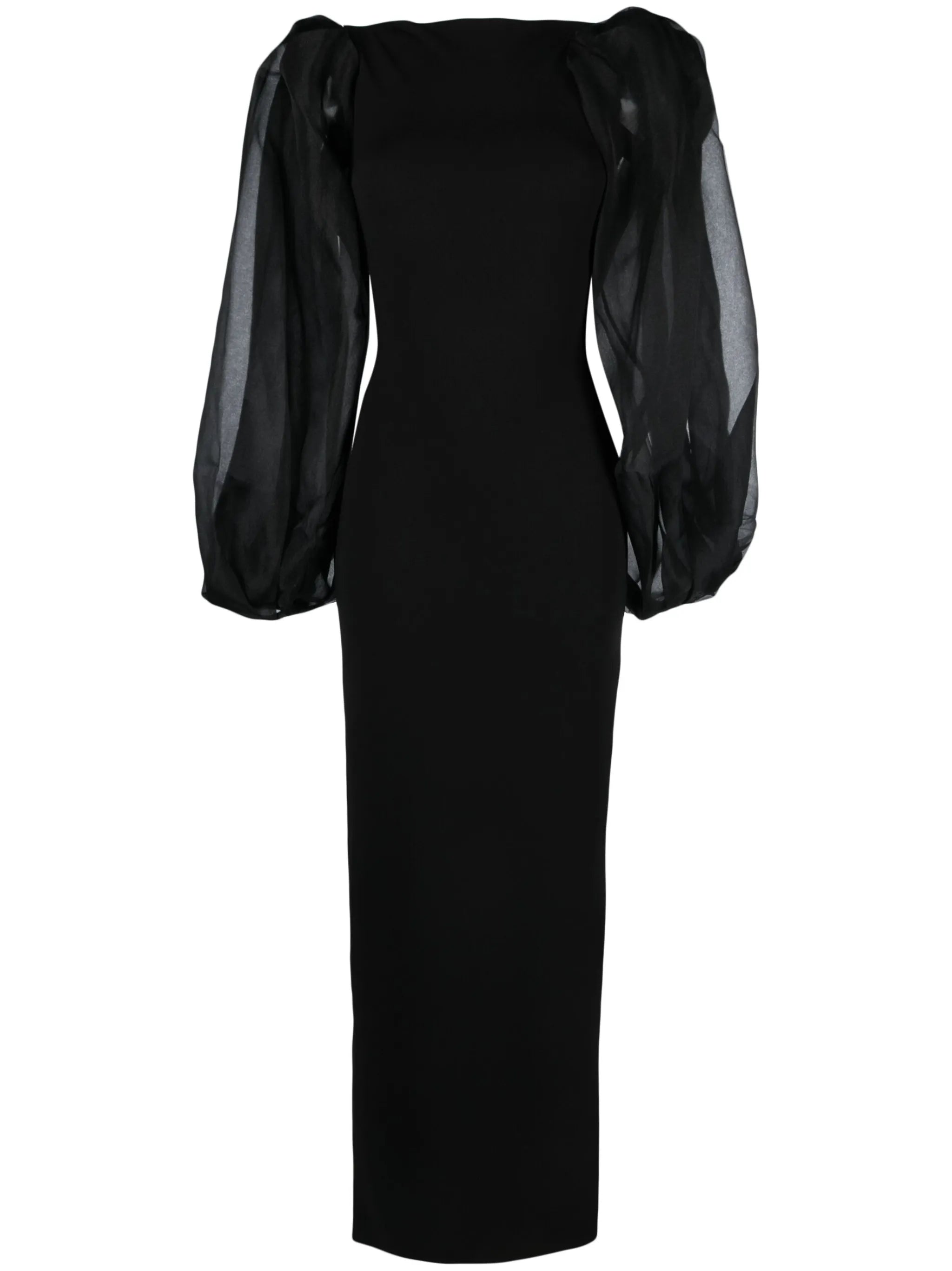 Karla puff-sleeves maxi dress