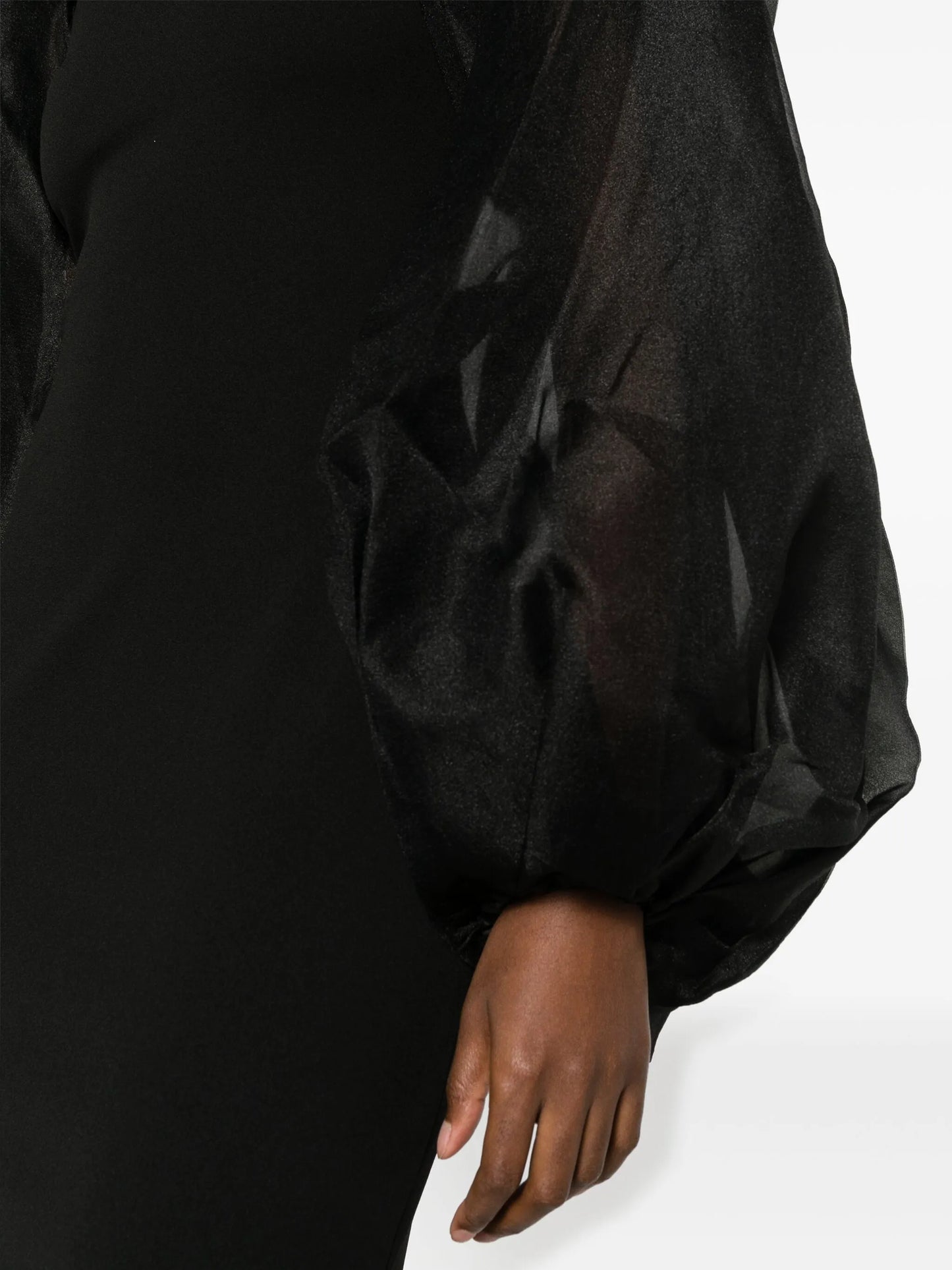 Karla puff-sleeves maxi dress