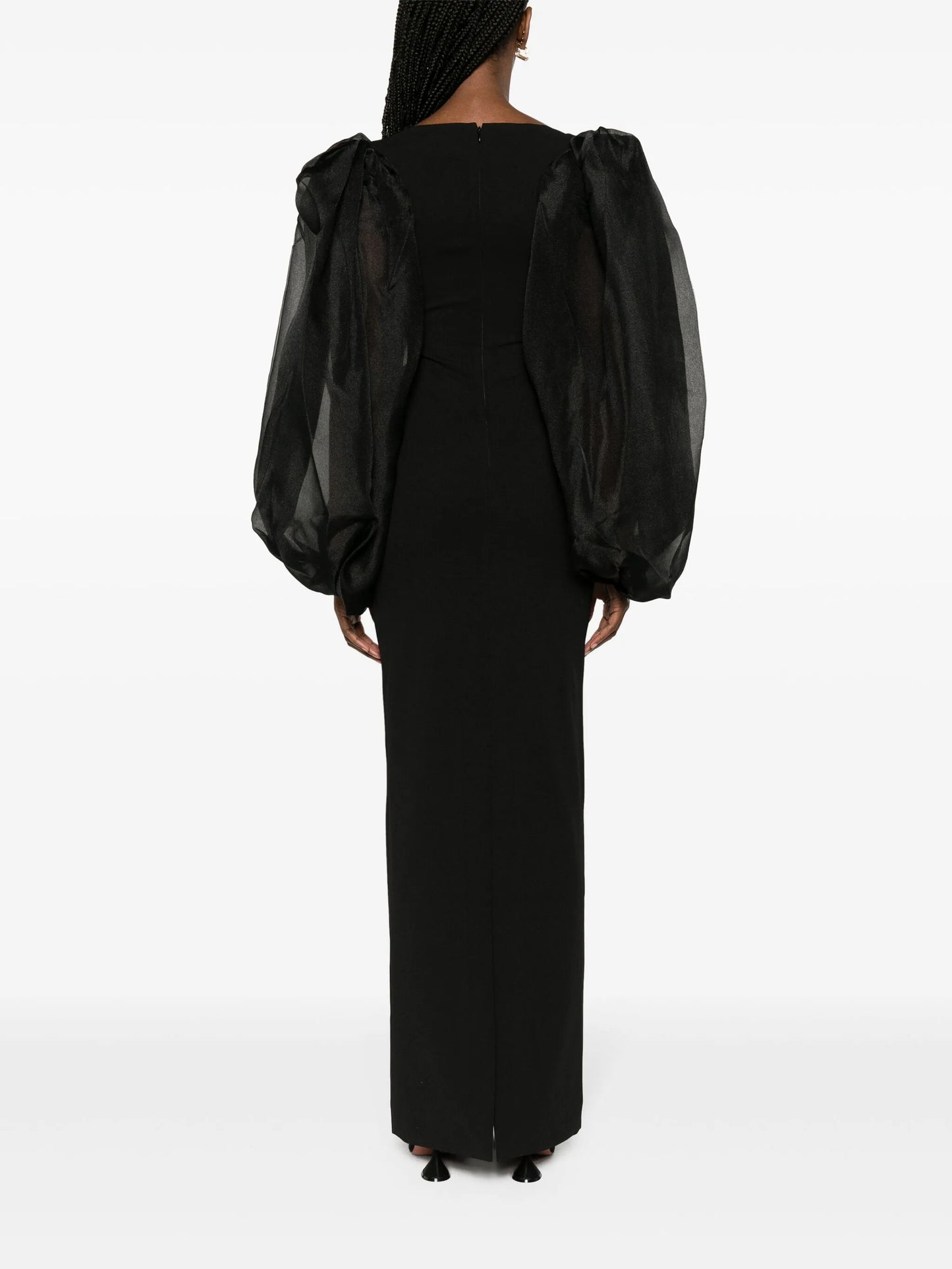 Karla puff-sleeves maxi dress