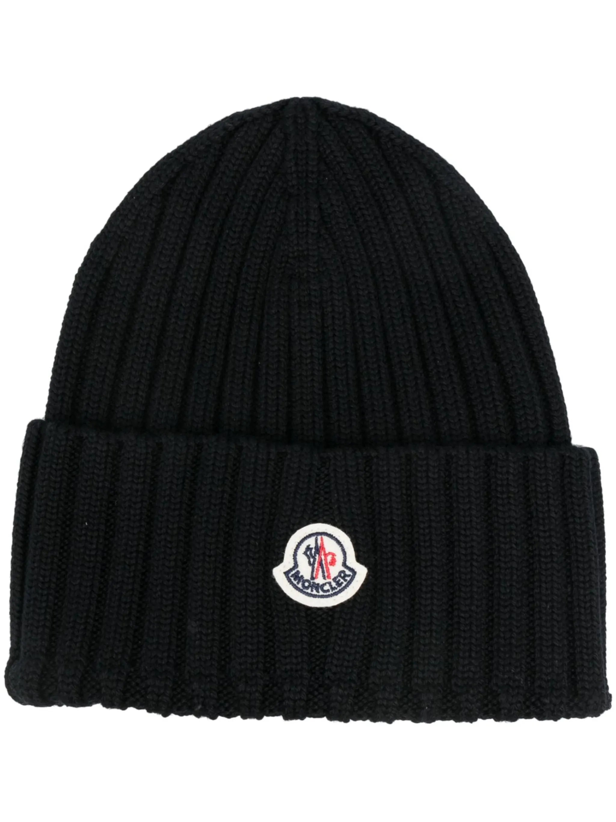 ribbed-knit virgin wool beanie