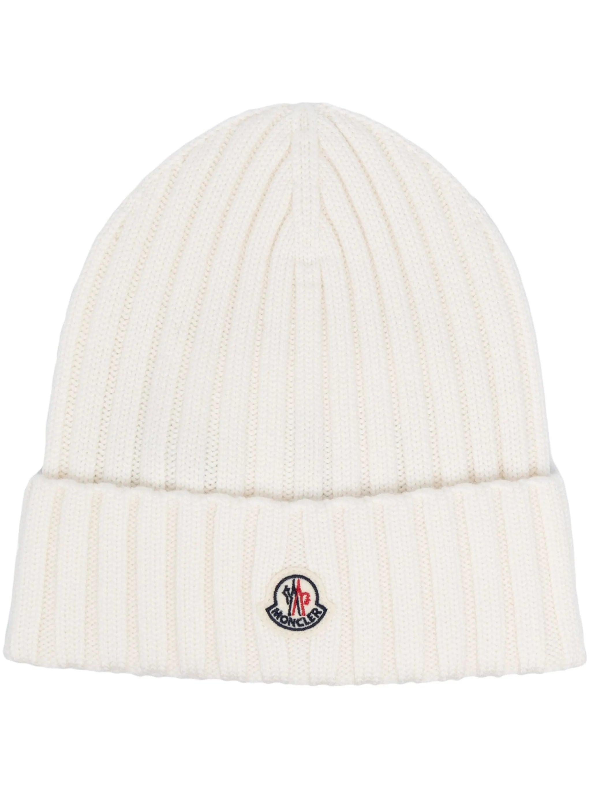 ribbed-knit virgin wool beanie