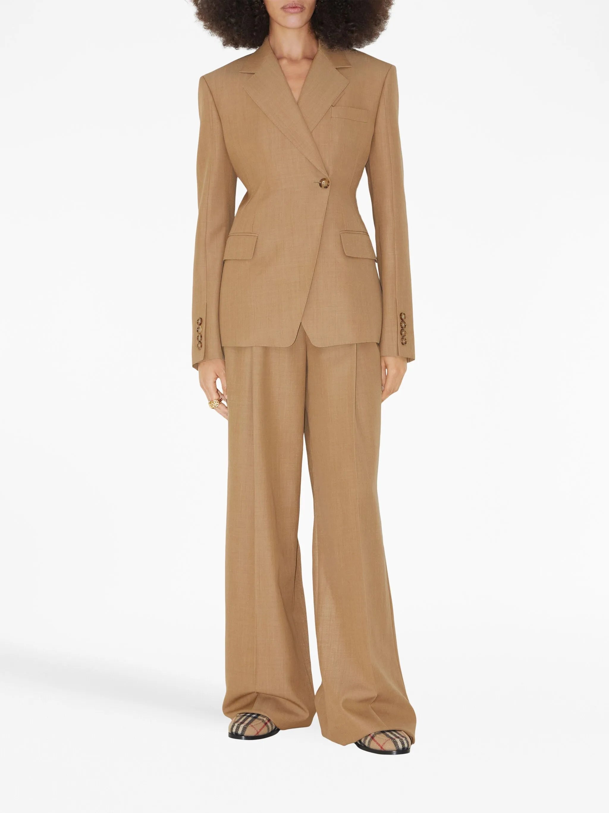 single-breasted wool blazer