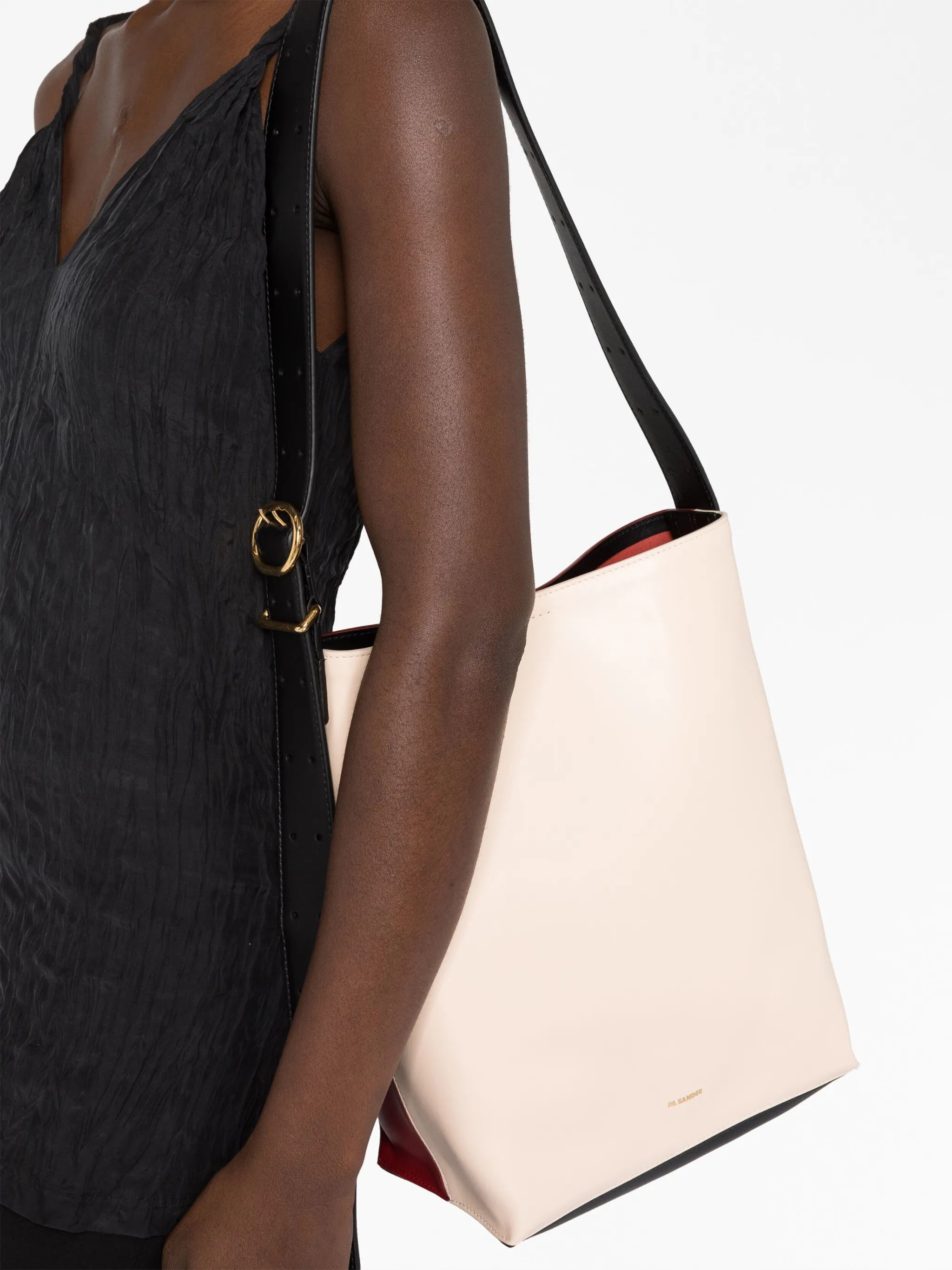 Cannolo colourblock leather tote bag