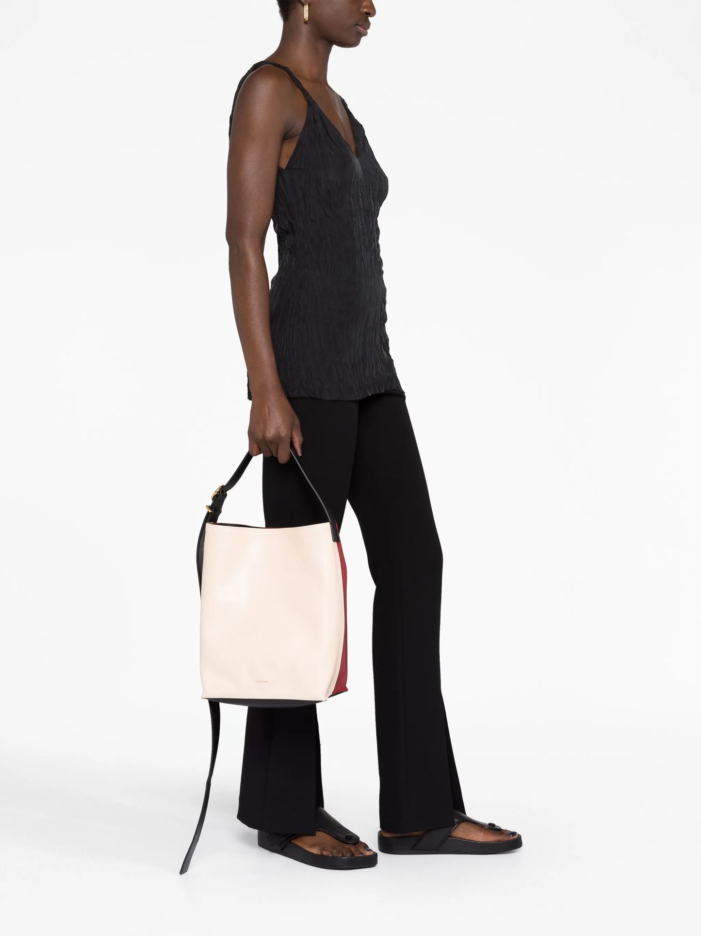 Cannolo colourblock leather tote bag