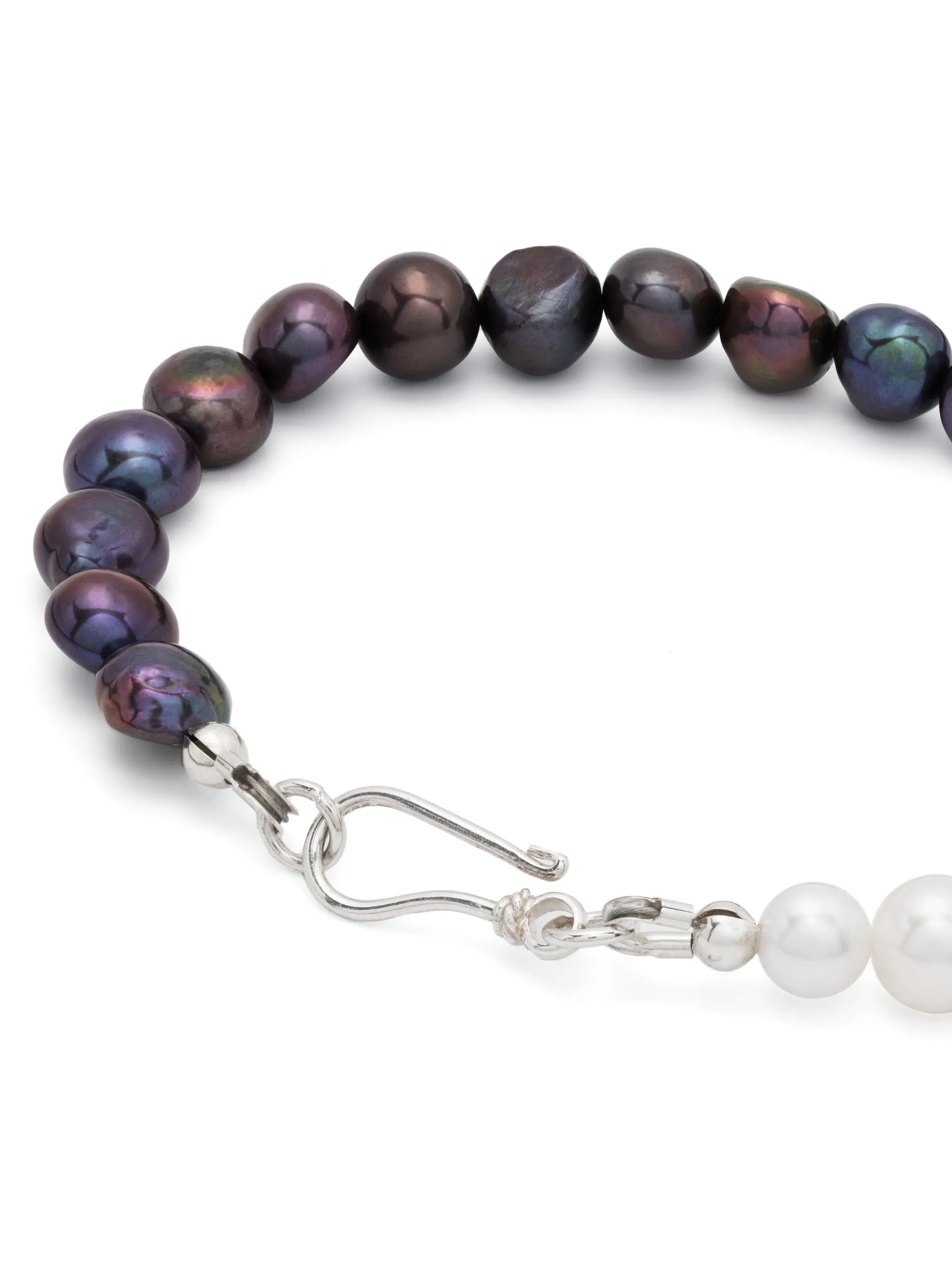 two-tone pearl bracelet