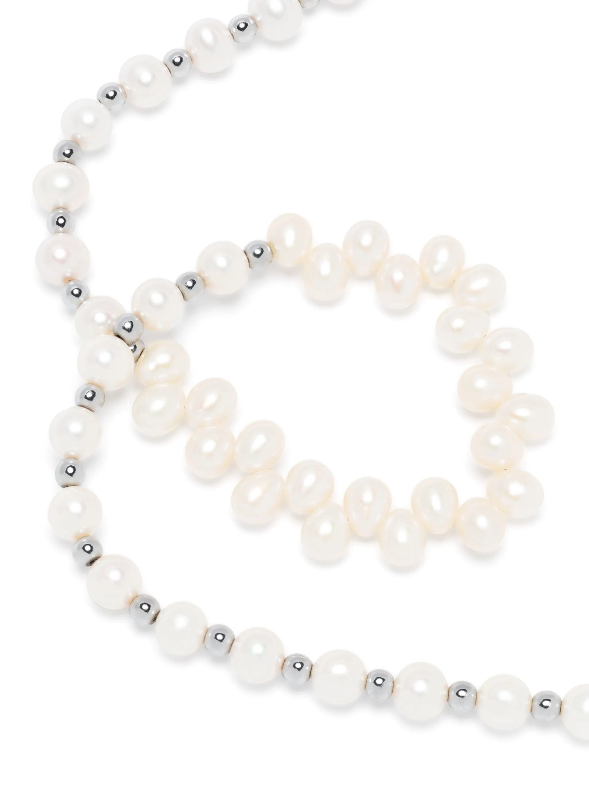 hematite-beaded freshwater-pearl necklace