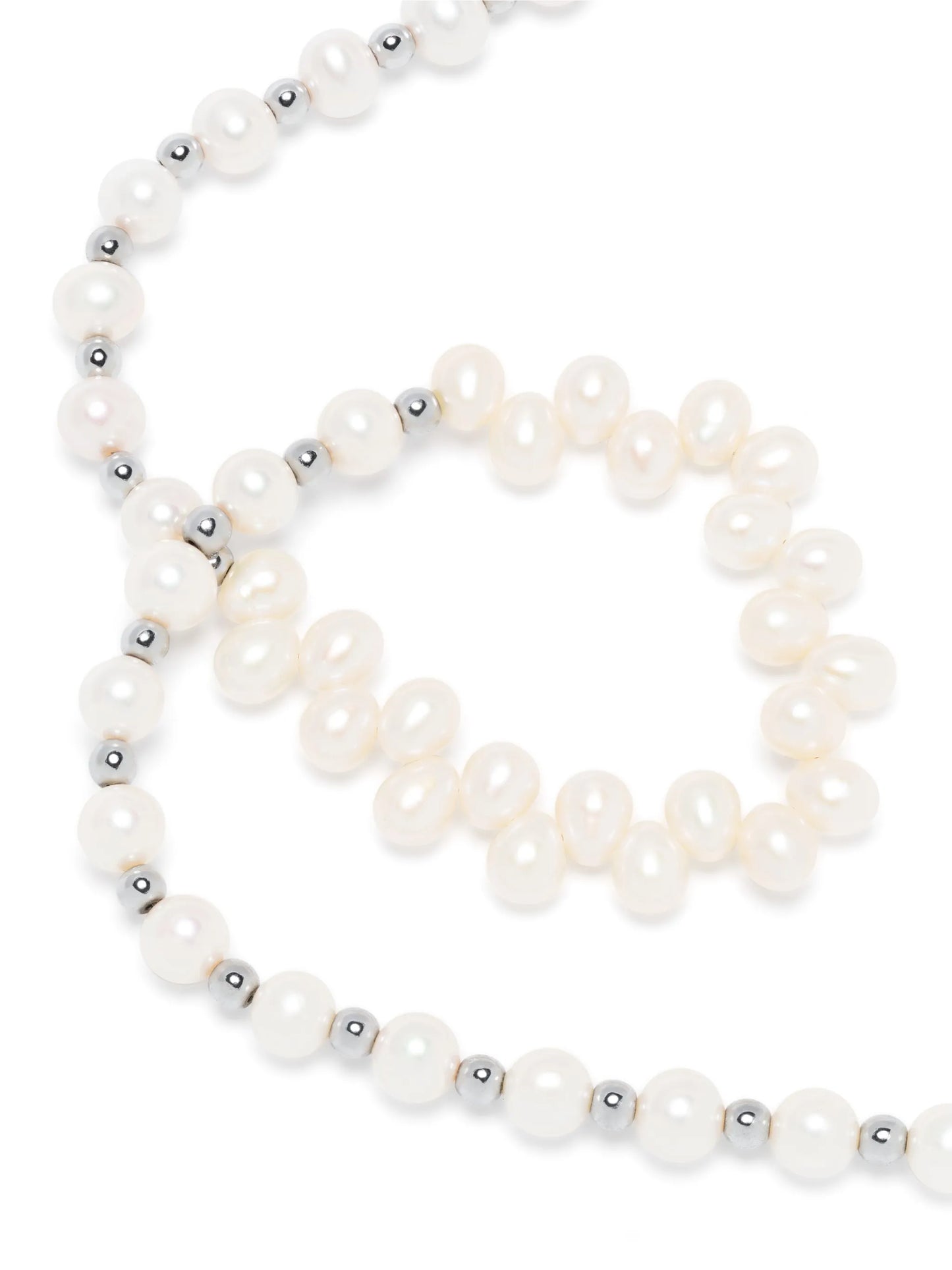 hematite-beaded freshwater-pearl necklace