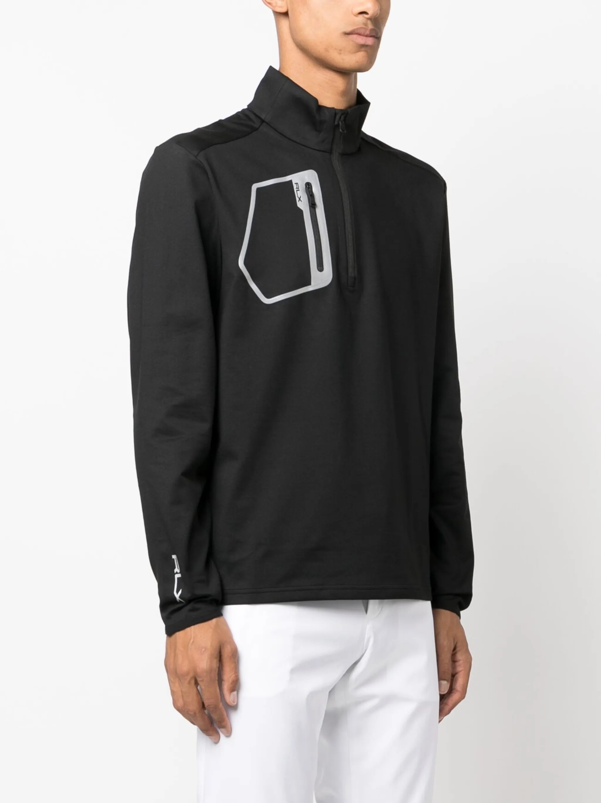 long-sleeve zip-up golf top